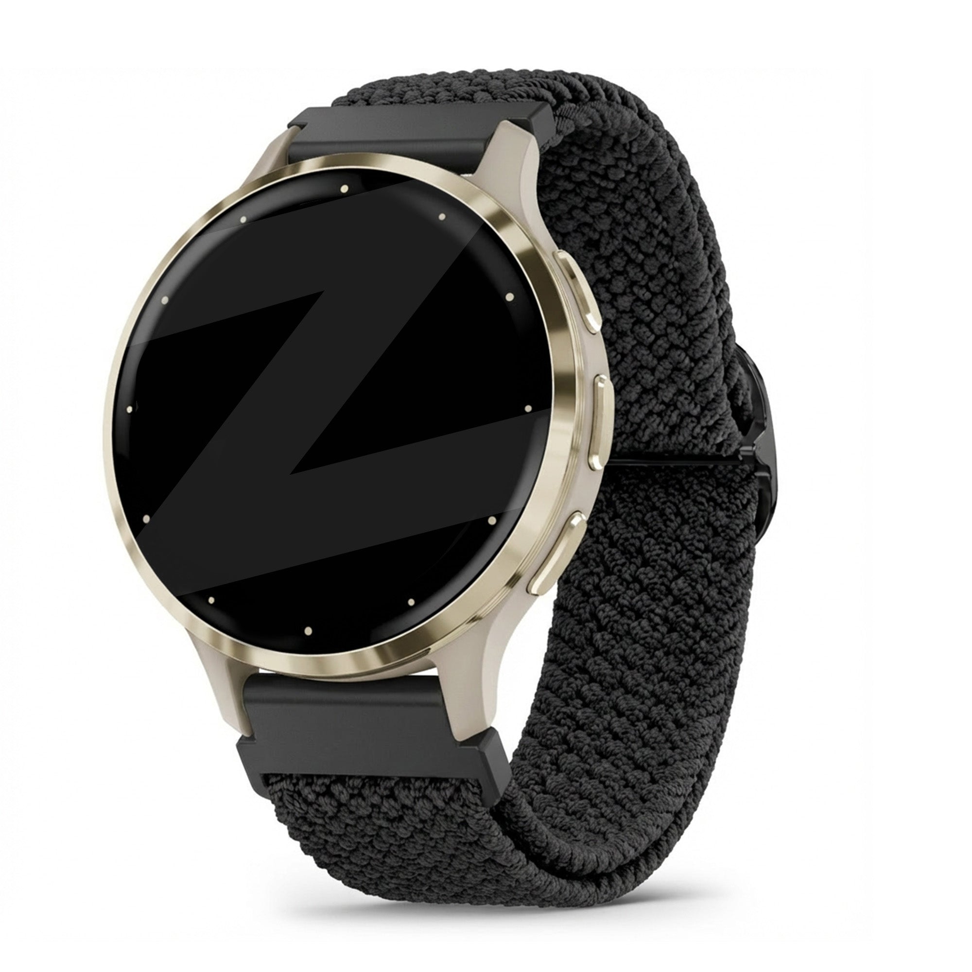 Bandz Garmin Venu 3s Adjustable Braided Strap (Black)