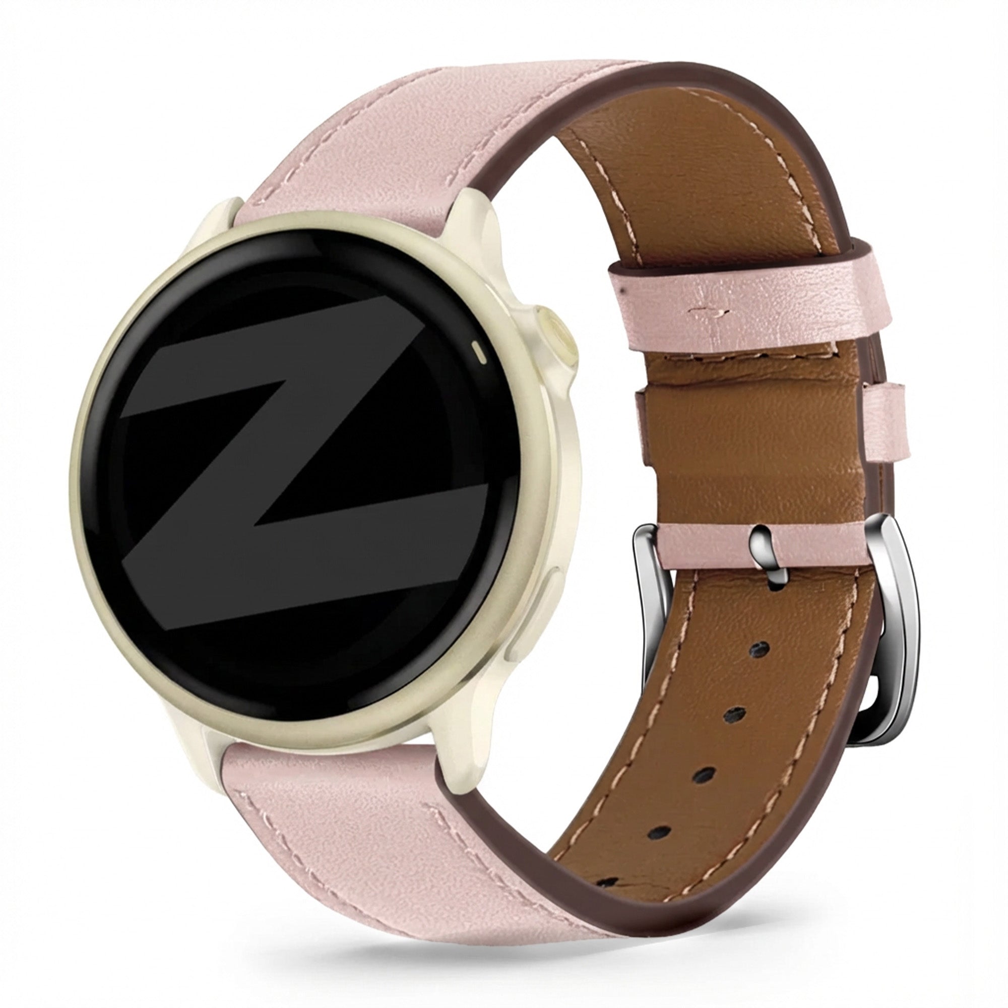Bandz Bracelet cuir 'Deluxe' Garmin Forerunner 70 (rose)