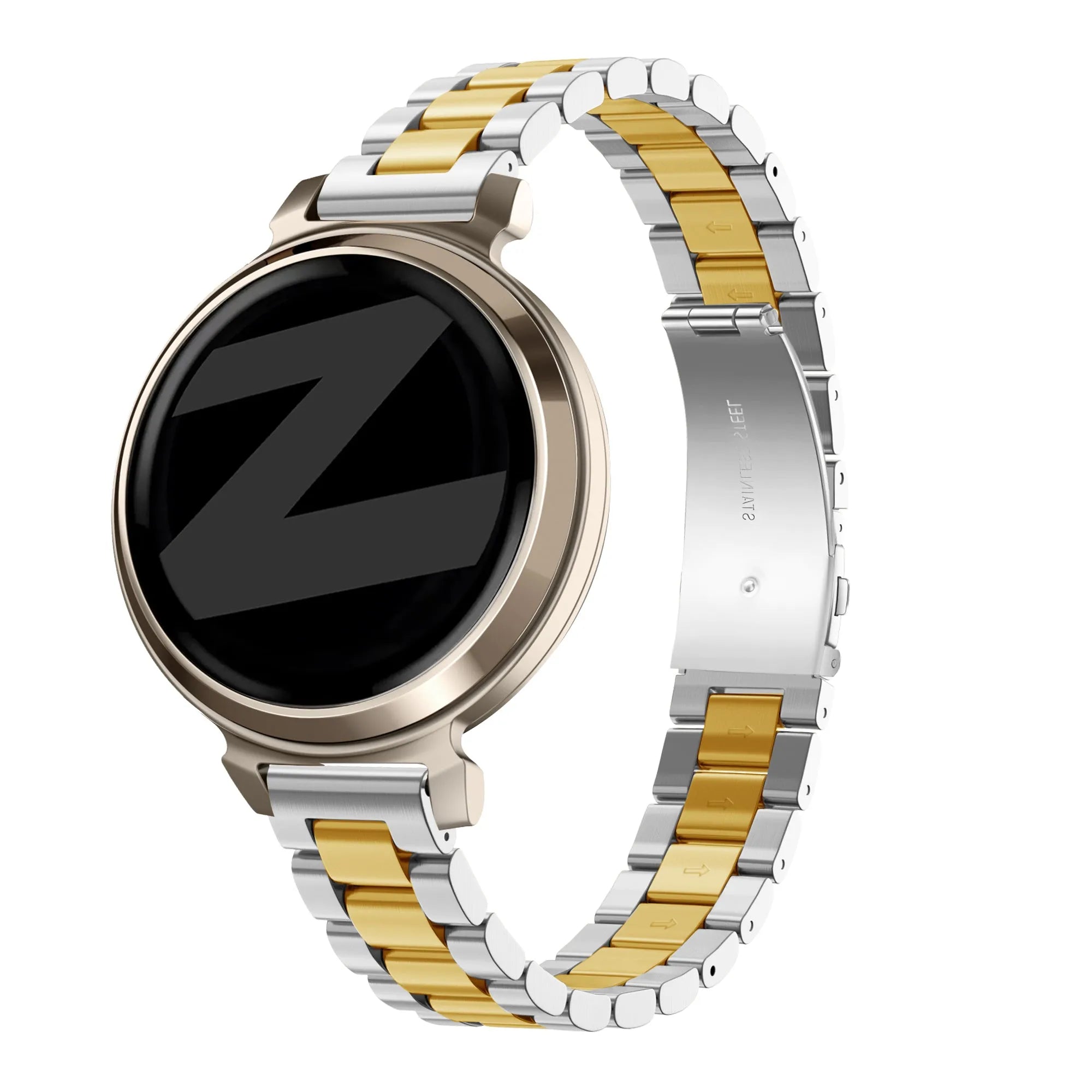 Bandz Bracelet acier 'Classic' Pebble Round 2 - 14mm (argent/or)