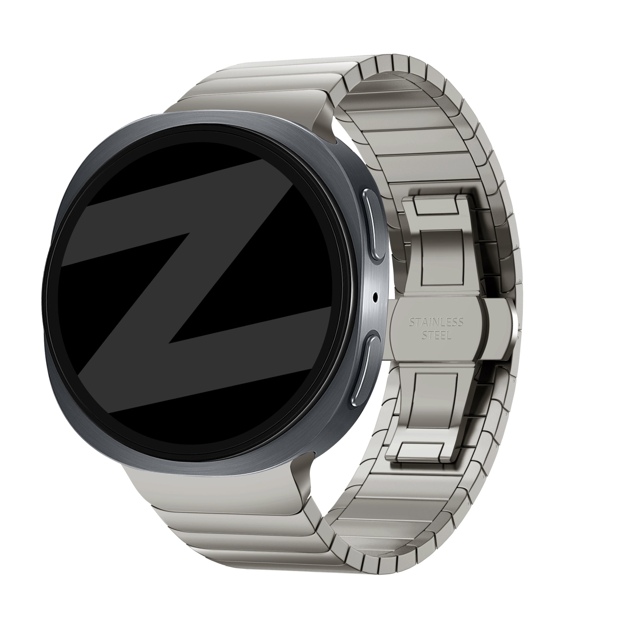 Bandz Bracelet acier 'One Bead' Samsung Galaxy Watch 8 - 40mm (titane)