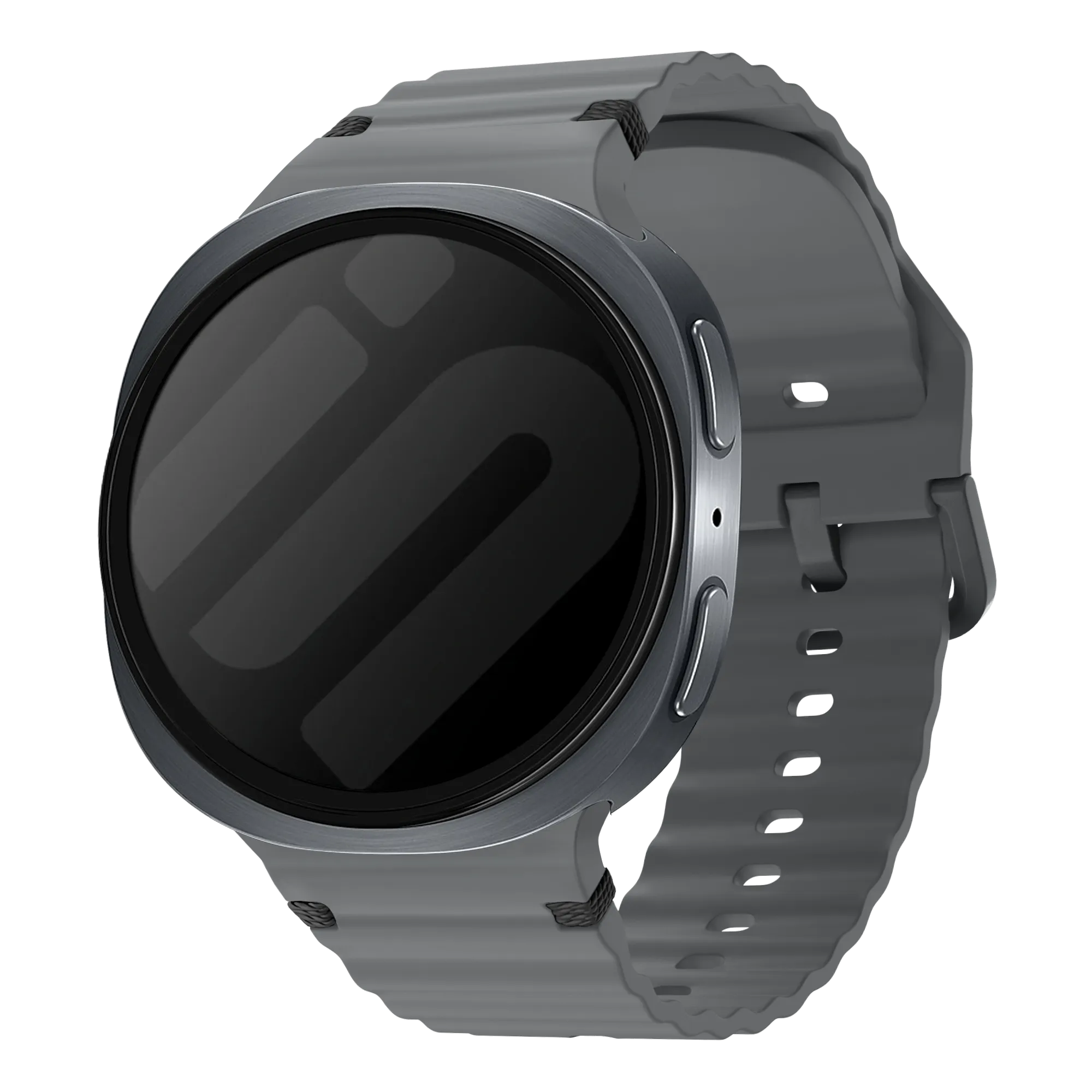 Bracelet silicone ondulé Samsung Galaxy Watch 8 - 44mm (gris foncé)
