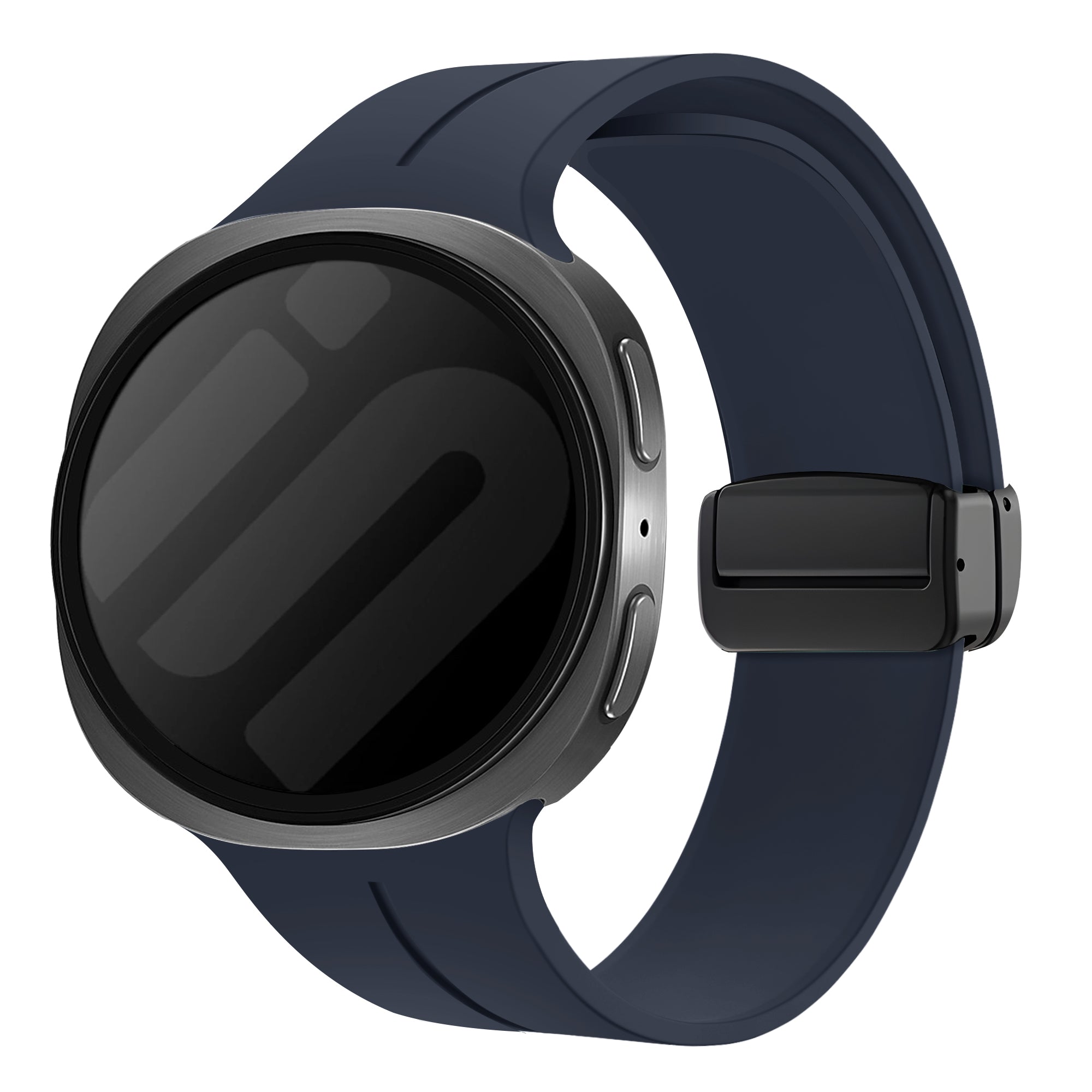 Samsung Galaxy Watch 9 - 44mm D-Buckle Silicone Strap (Dark Blue)