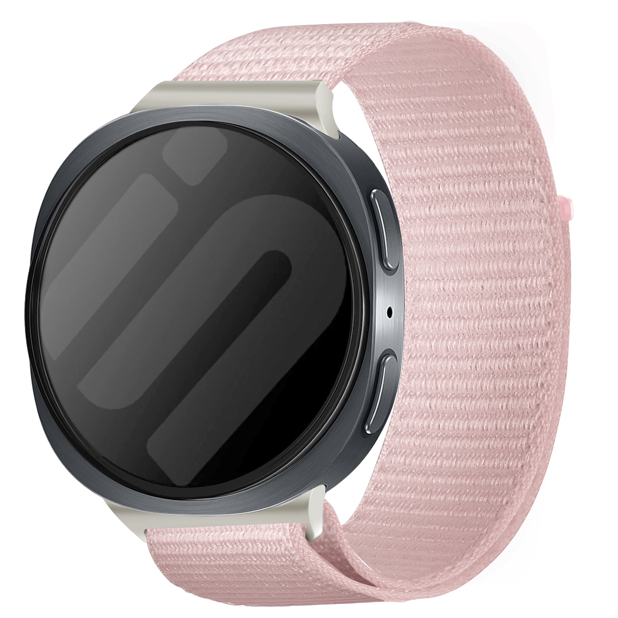 Bracelet nylon Samsung Galaxy Watch 8 - 44mm (rose clair)
