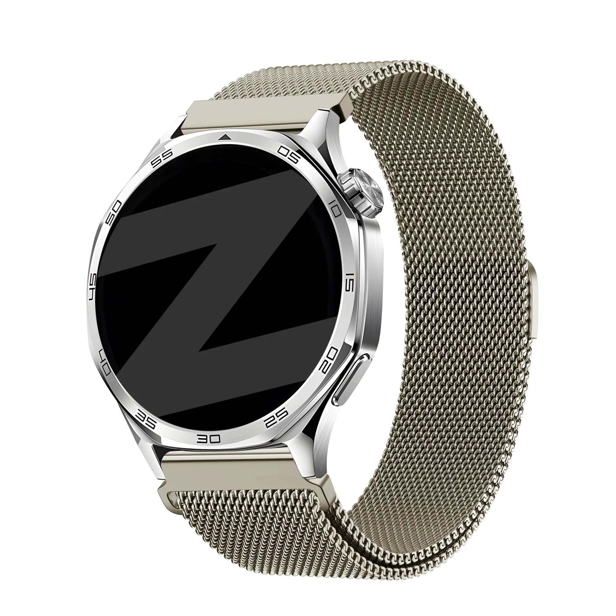 Bandz Polar Grit X 'One Push' Milanese Strap (Titanium)