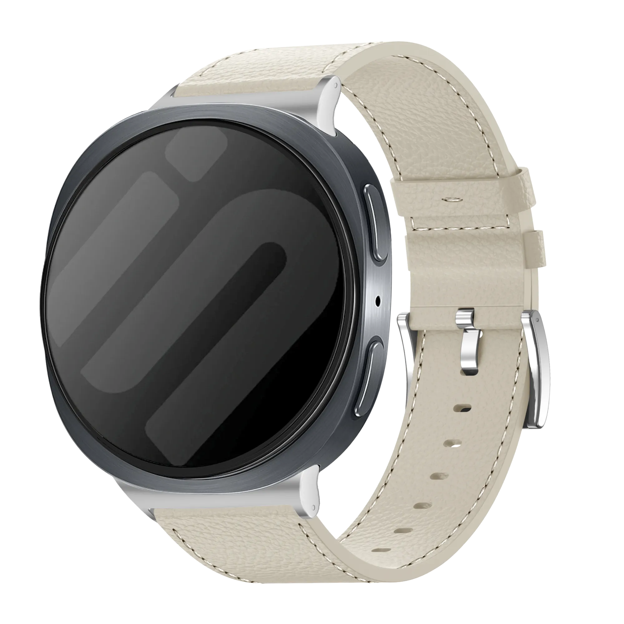 Bracelet cuir grain Samsung Galaxy Watch 9 - 40mm (beige)