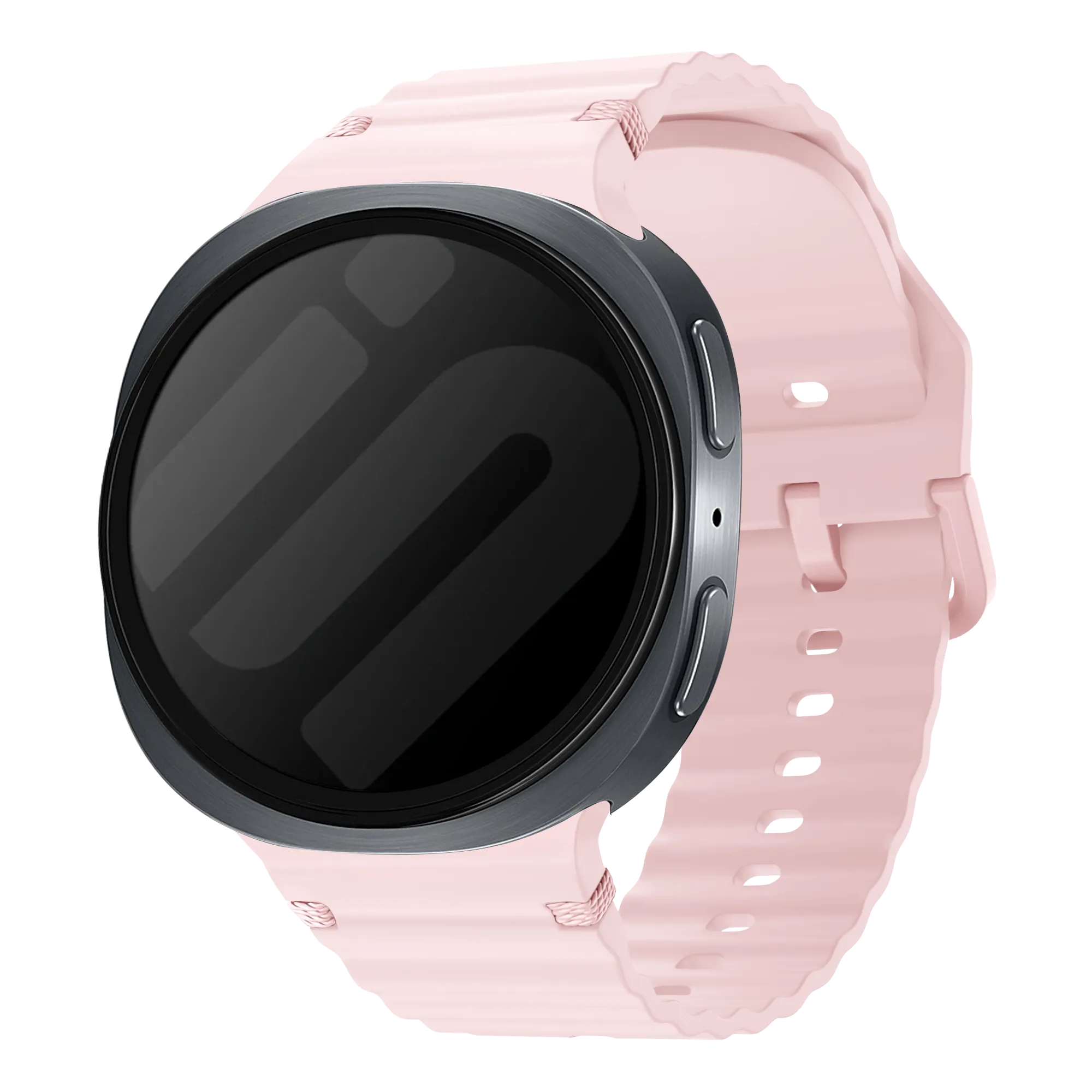 Bracelet silicone ondulé Samsung Galaxy Watch 9 - 44mm (rose)
