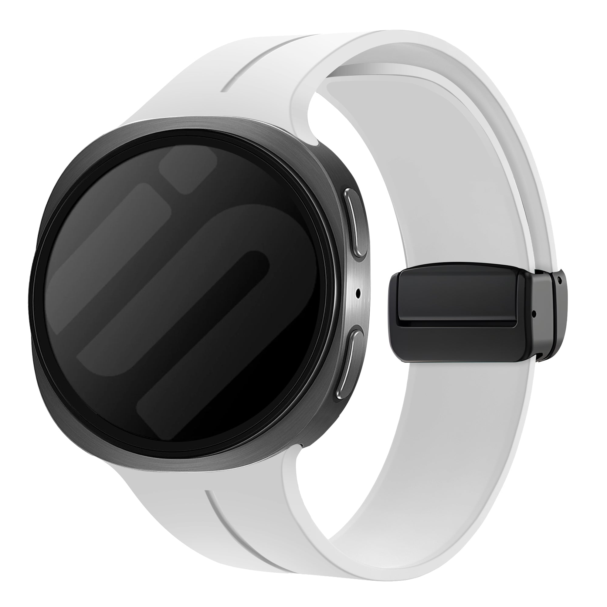 Samsung Galaxy Watch 9 - 44mm D-Buckle Silicone Strap (White)