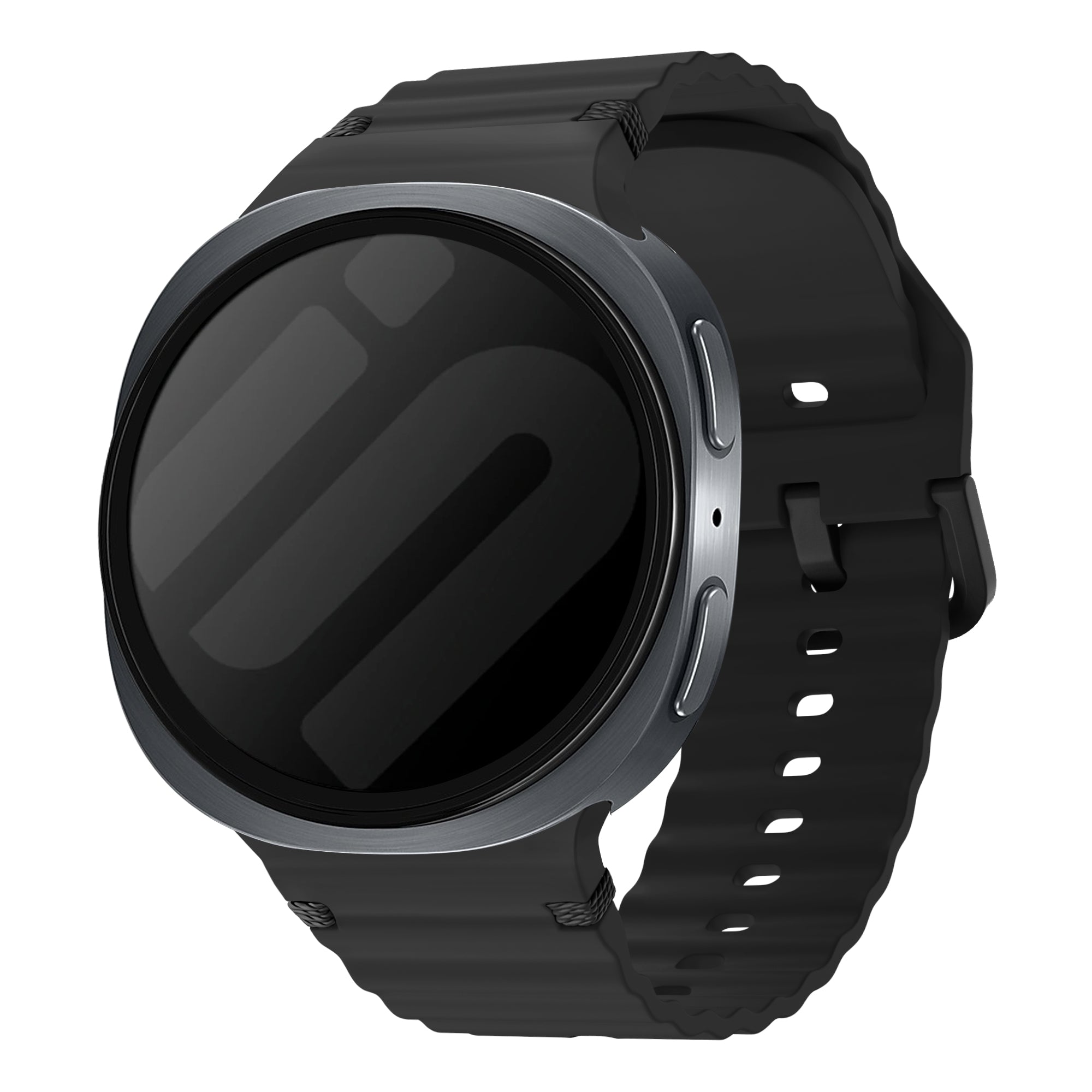 Bracelet silicone ondulé Samsung Galaxy Watch 9 - 40mm (noir)