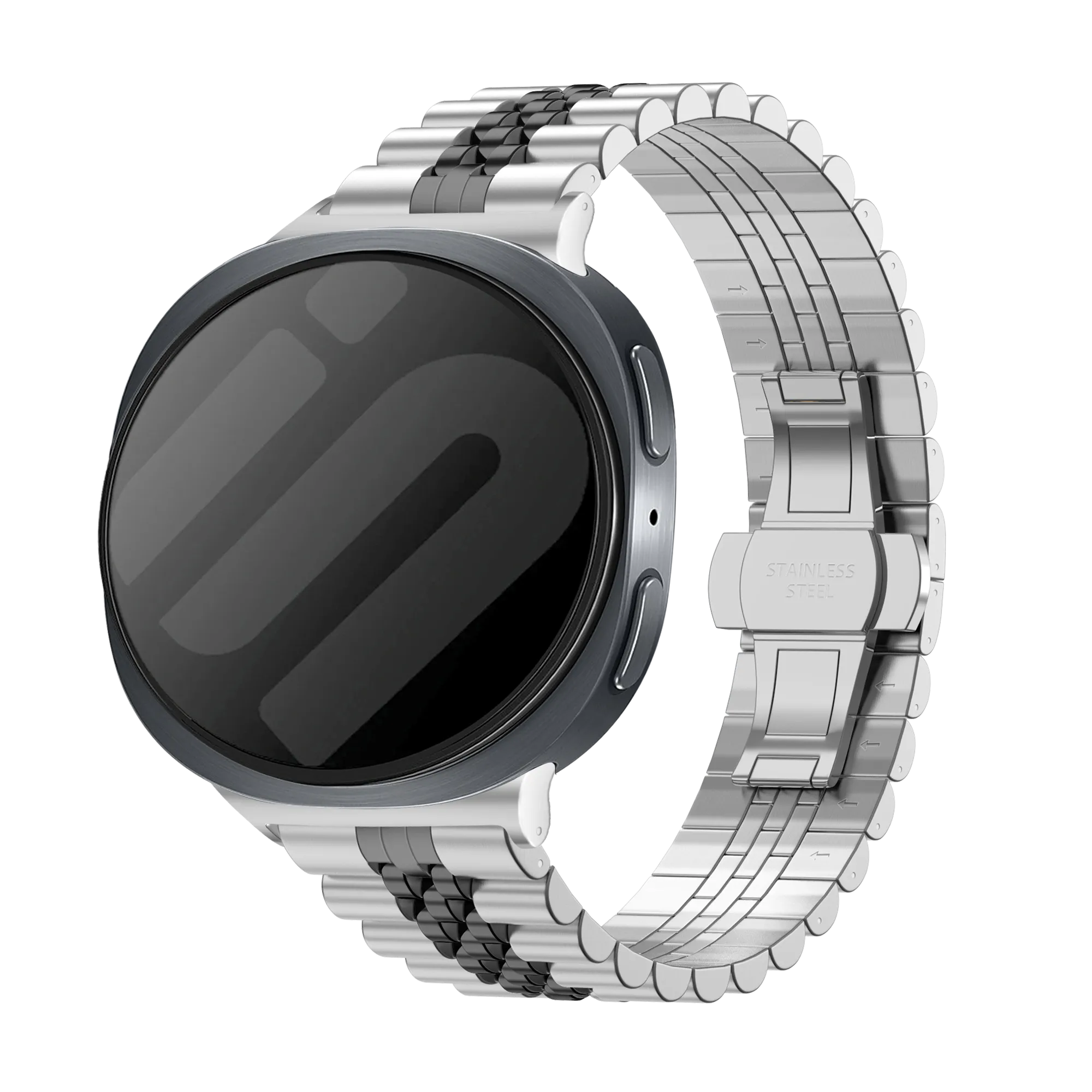 Bracelet acier Jubilee Samsung Galaxy Watch 8 Classic (argent/noir)