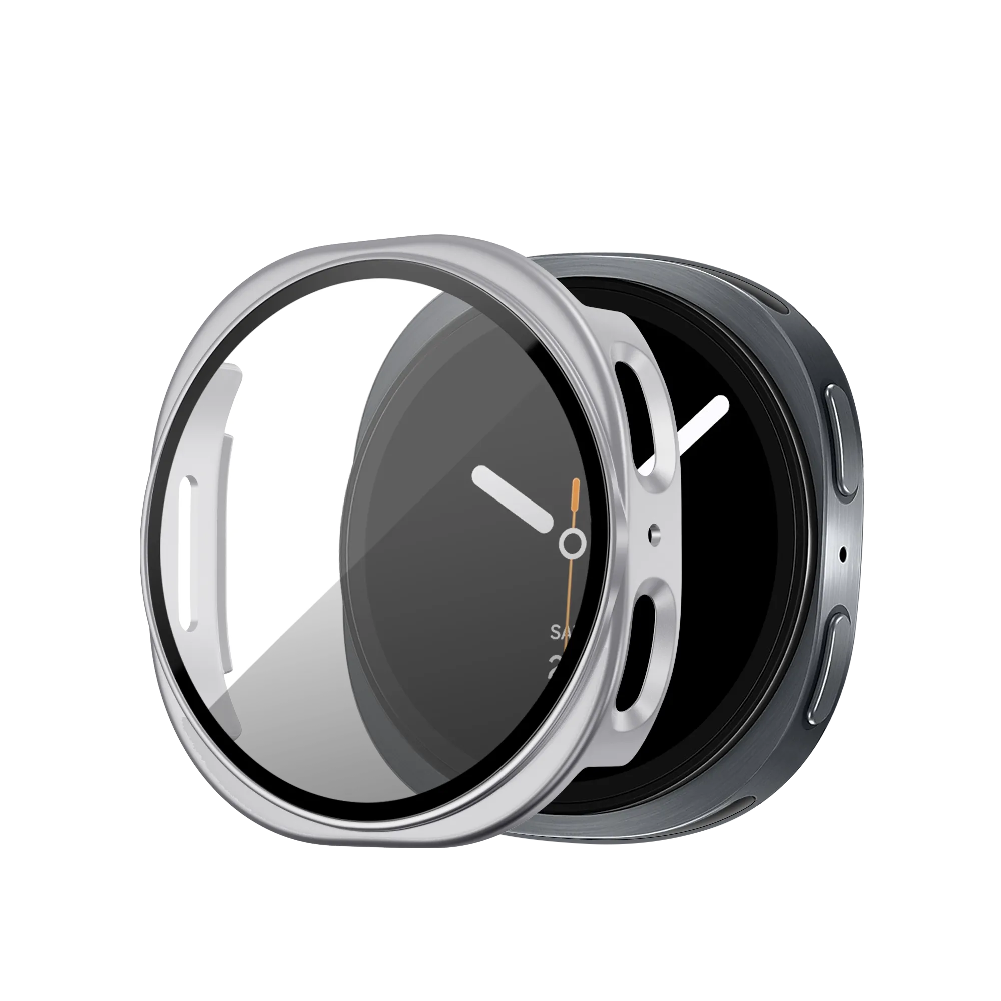 Bandz Coque PC avec verre Samsung Galaxy Watch 8 / 9 - 44mm (argent)