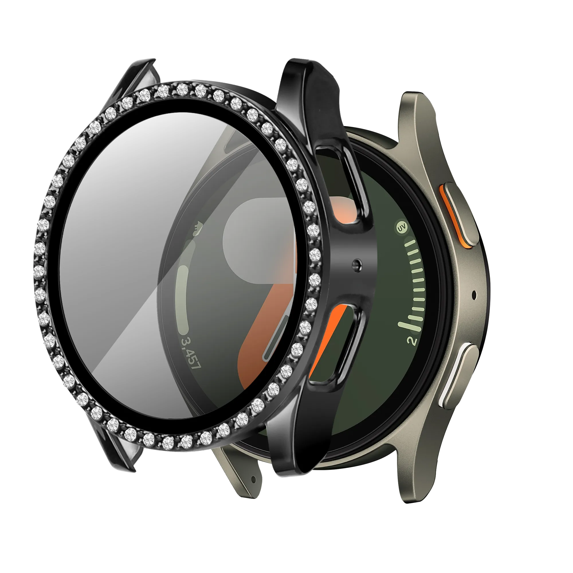 Coque diament avec verre Samsung Galaxy Watch 7 - 40mm (noir)