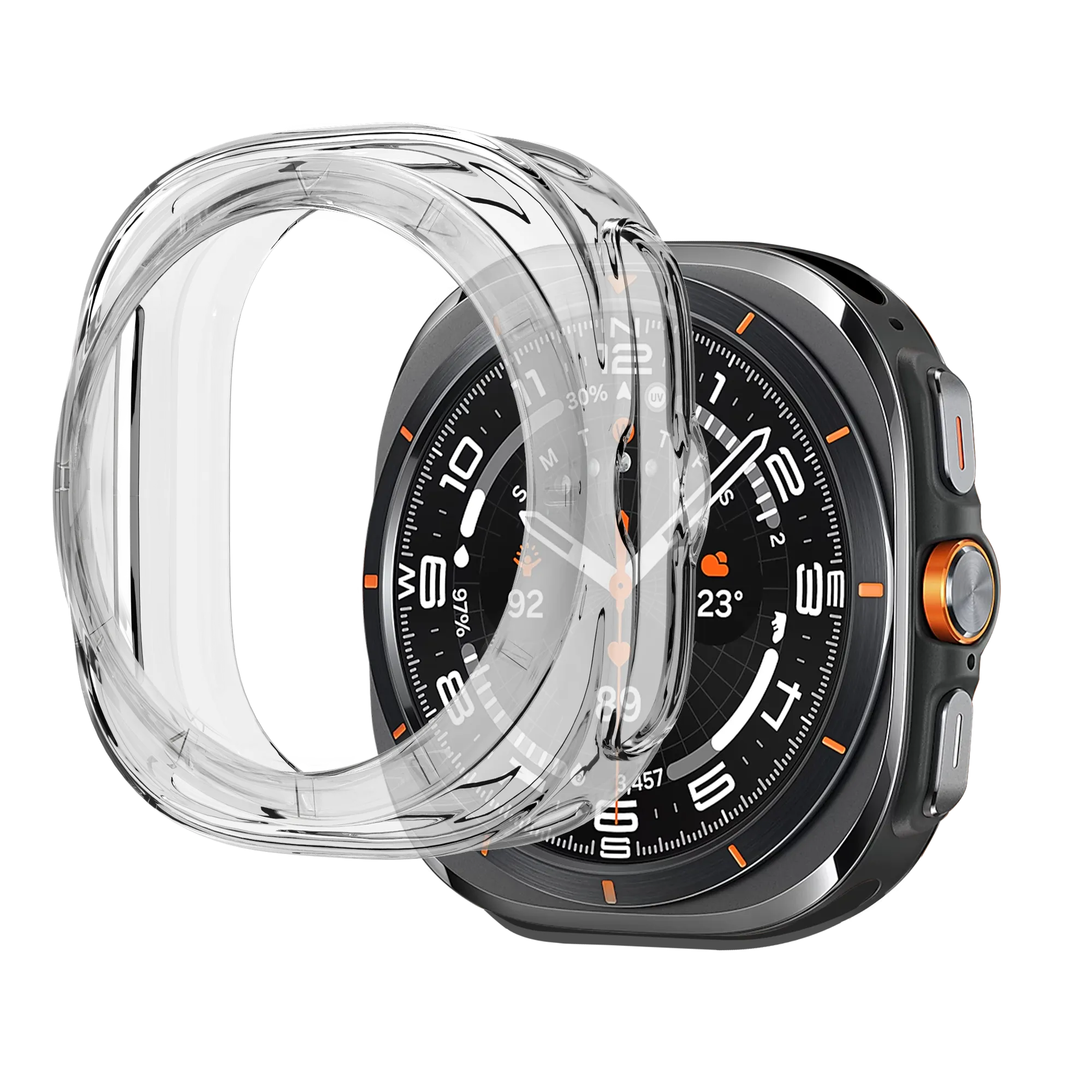 Bandz Coque TPU galvanisé Samsung Galaxy Watch Ultra (transparent)