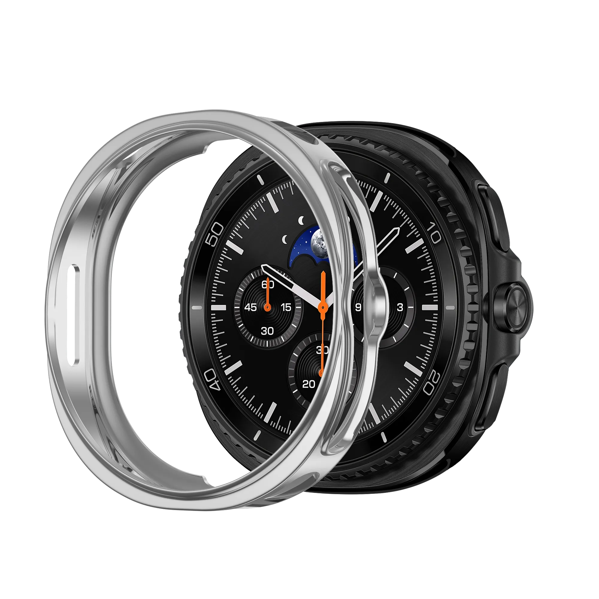 Bandz Coque TPU Samsung Galaxy Watch 8 Classic (argent)