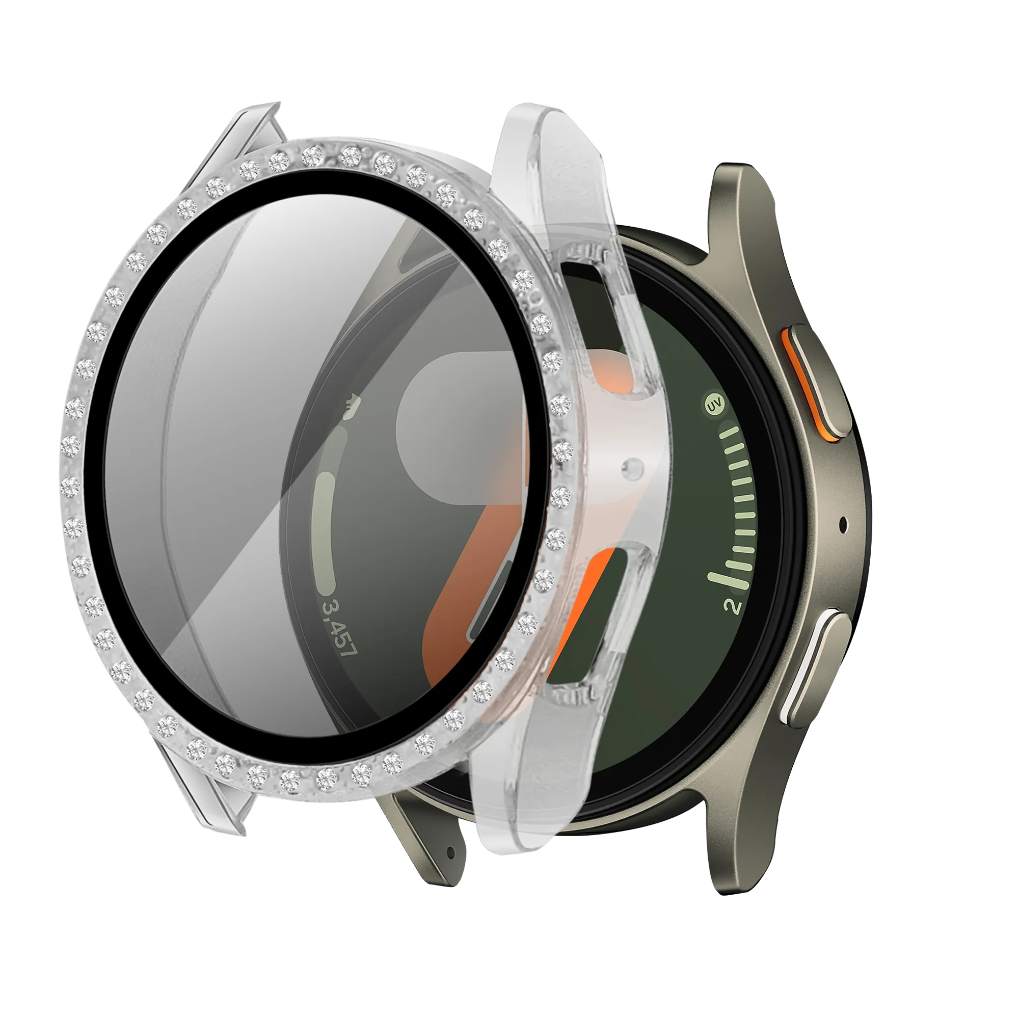 Samsung Galaxy Watch 7 - 40mm Diamond Case with Glass (Transparent)