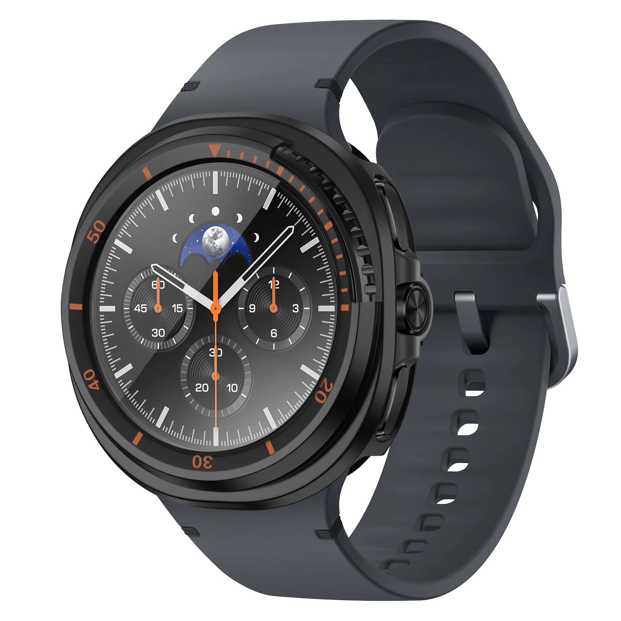Bandz Coque Bezel avec verre Samsung Galaxy Watch 8 Classic (noir/orange)