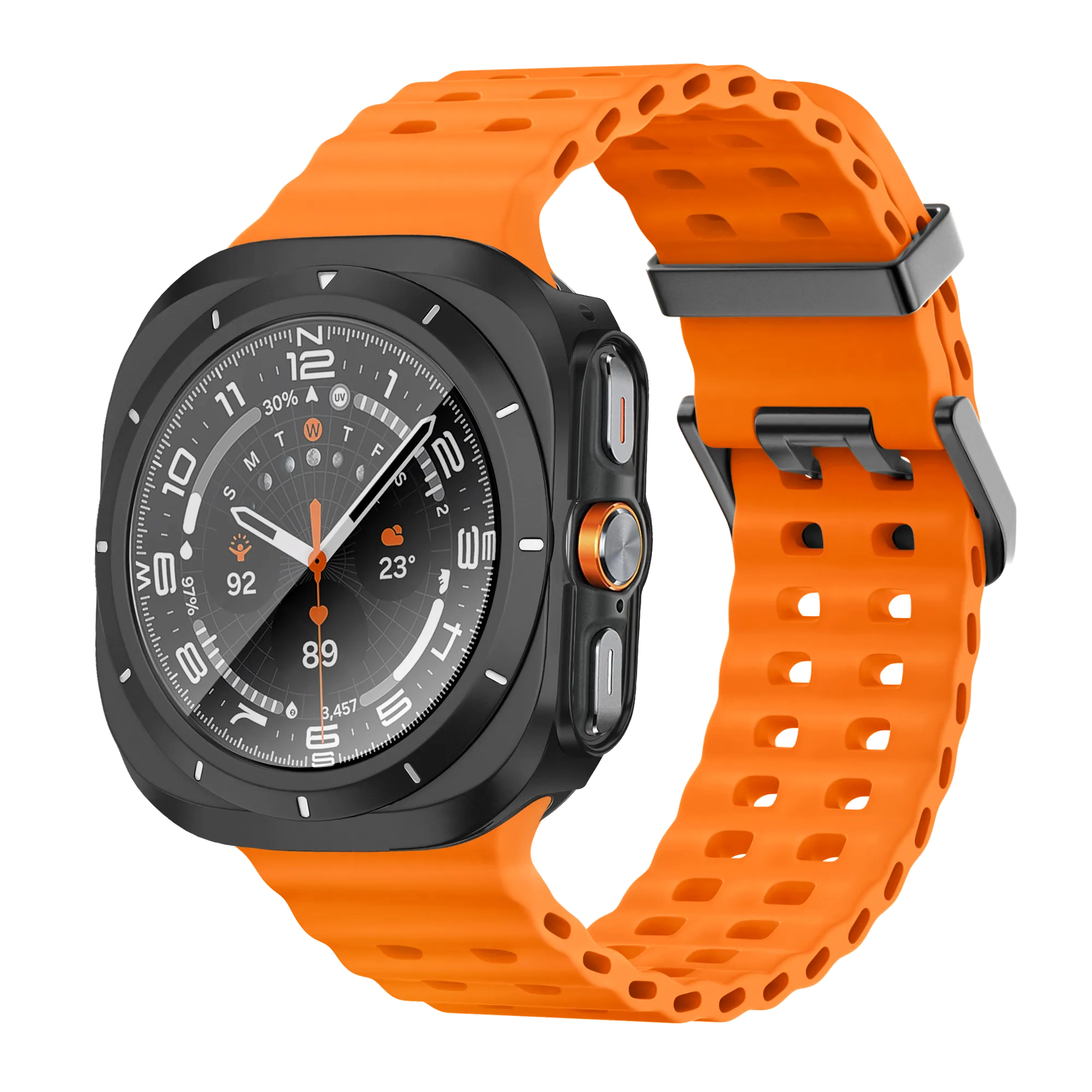 Bandz Coque PC bisel Samsung Galaxy Watch Ultra (noir /blanc)