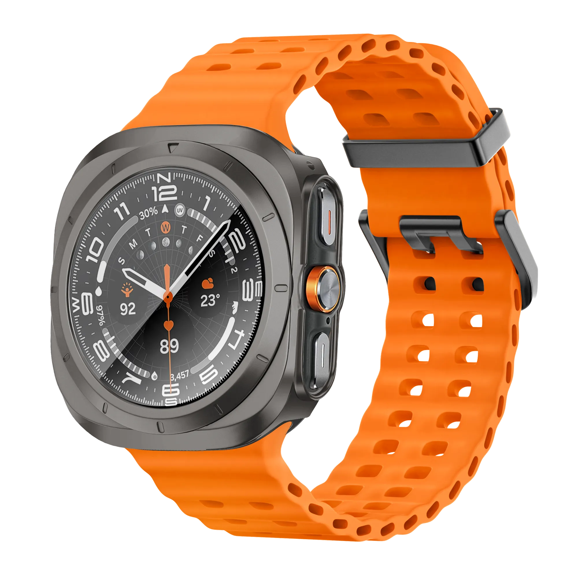 Bandz Coque PC avec verre Samsung Galaxy Watch Ultra (gris titane)