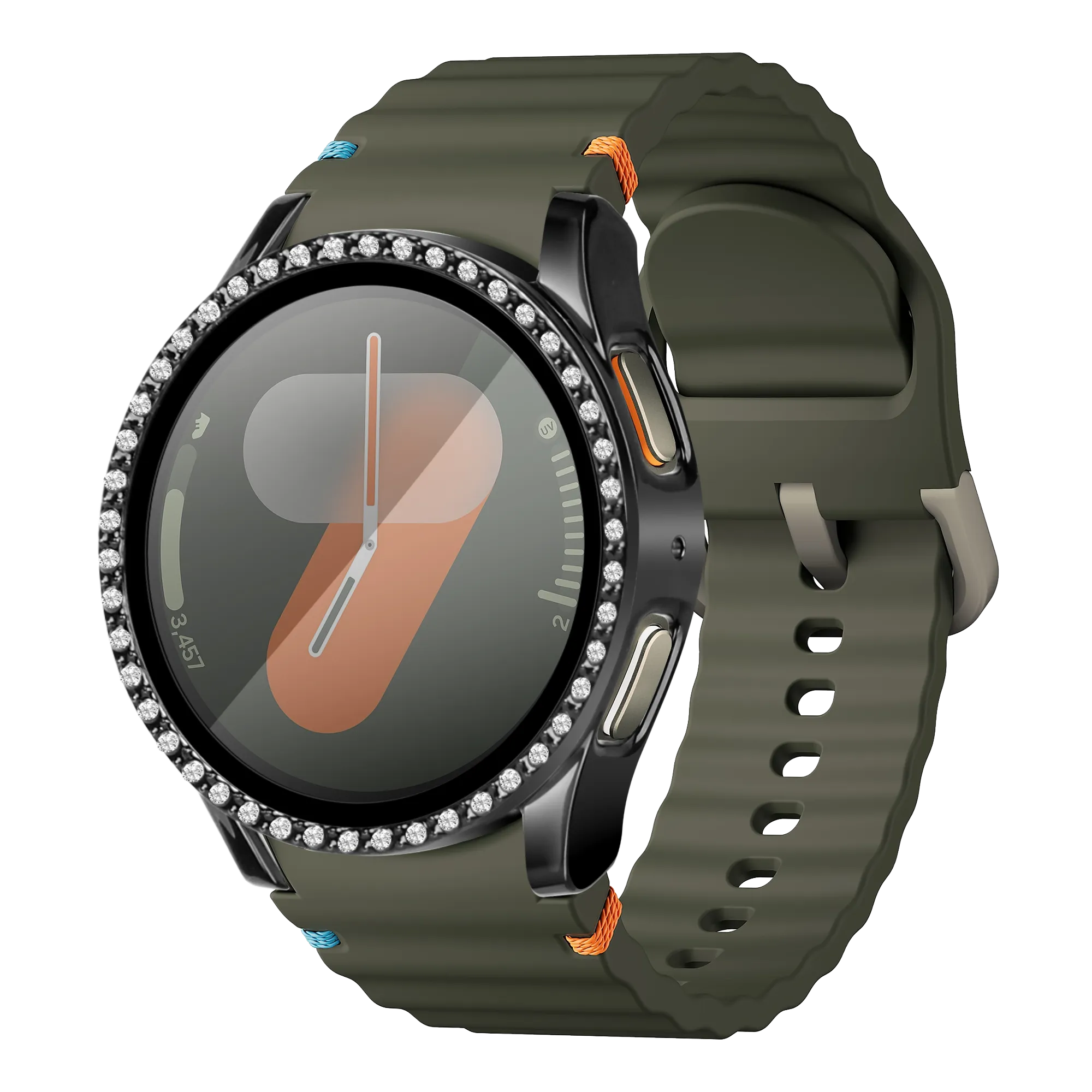 Coque diament avec verre Samsung Galaxy Watch 7 - 40mm (noir)