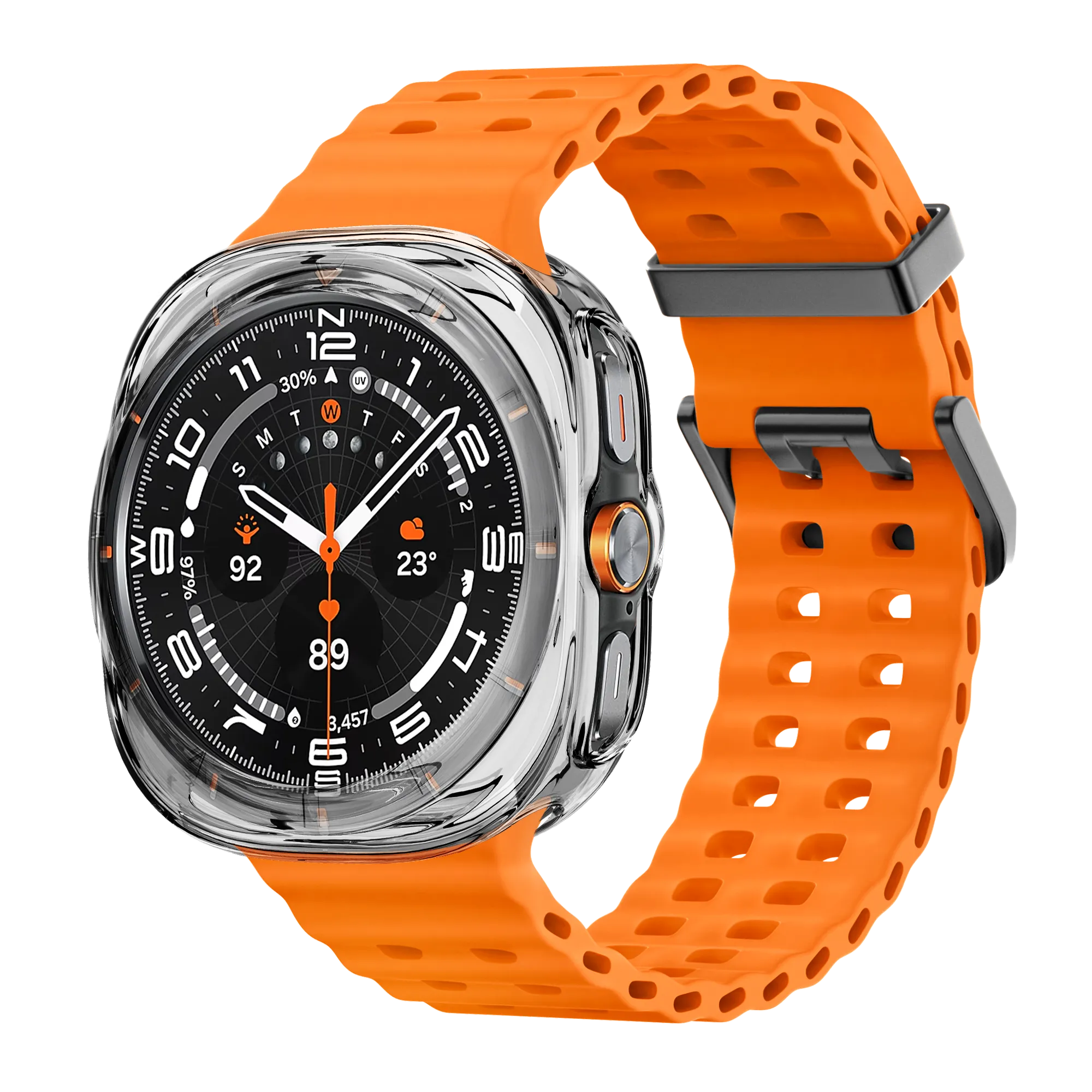 Bandz Coque TPU galvanisé Samsung Galaxy Watch Ultra (transparent)