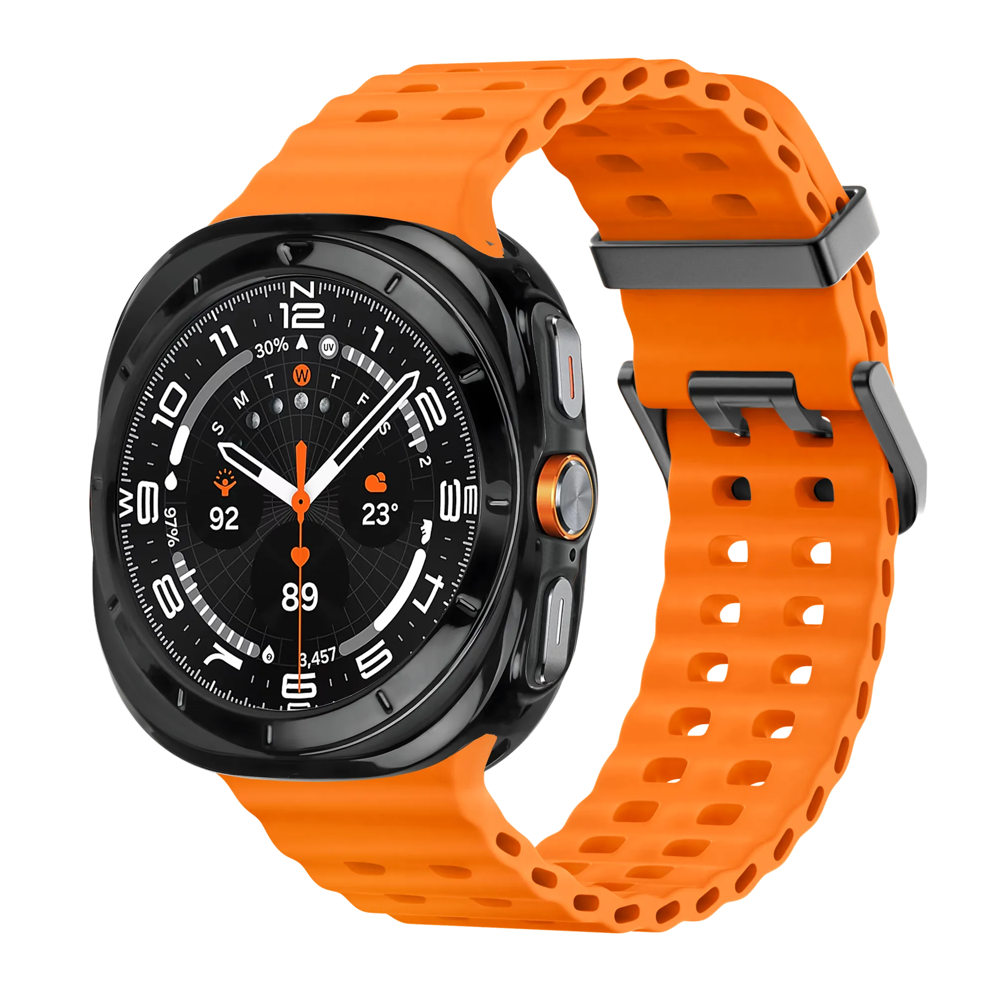 Bandz Coque TPU galvanisé Samsung Galaxy Watch Ultra (noir)