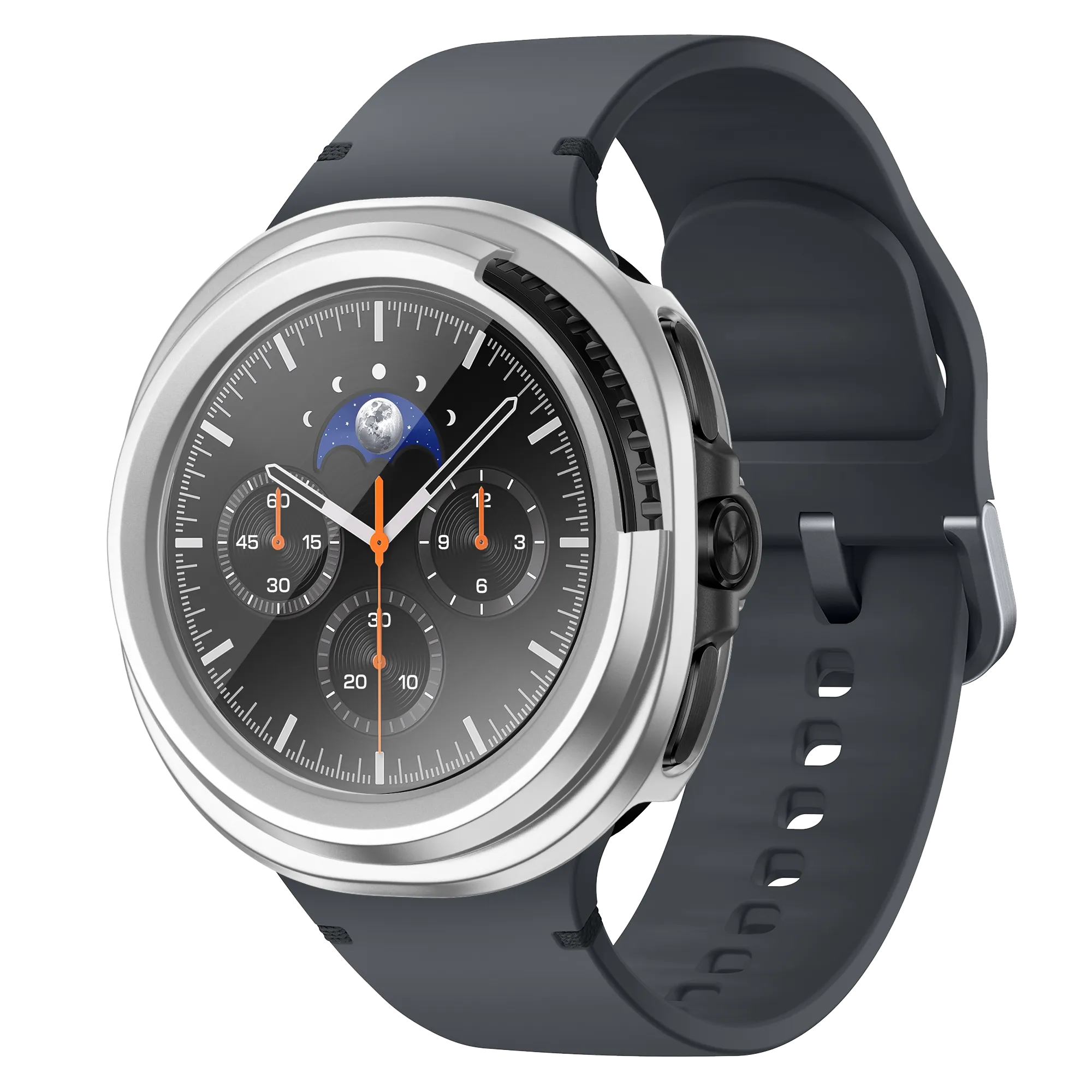 Bandz Coque PC avec verre Samsung Galaxy Watch 8 Classic (argent)