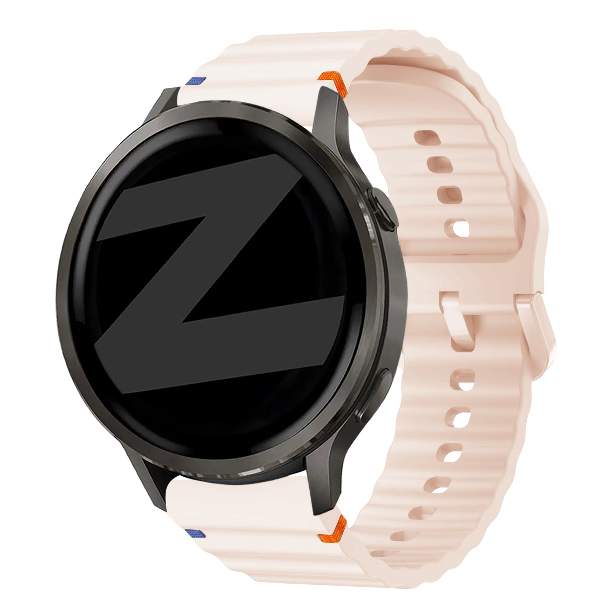 Bandz Bracelet silicone ondulé Garmin Vivomove 3s (rose clair)