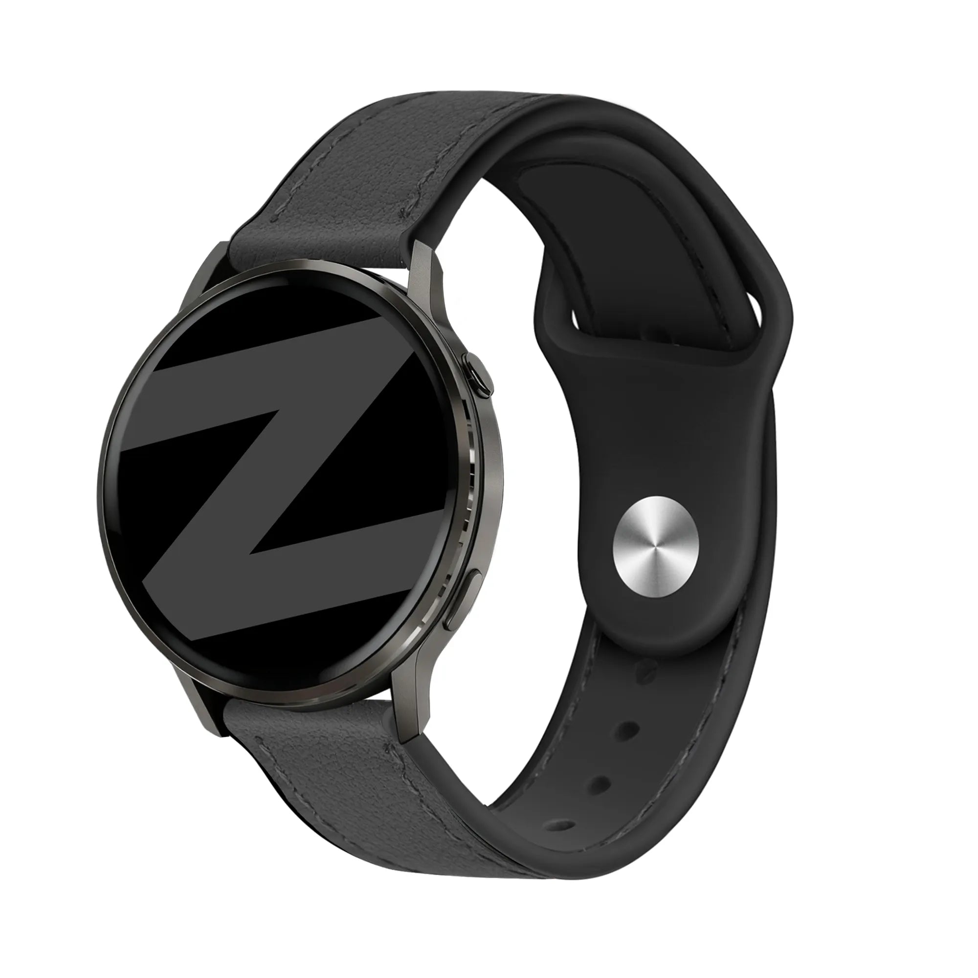 Bandz Bracelet cuir 'Hybrid' Garmin Vivomove HR (noir)
