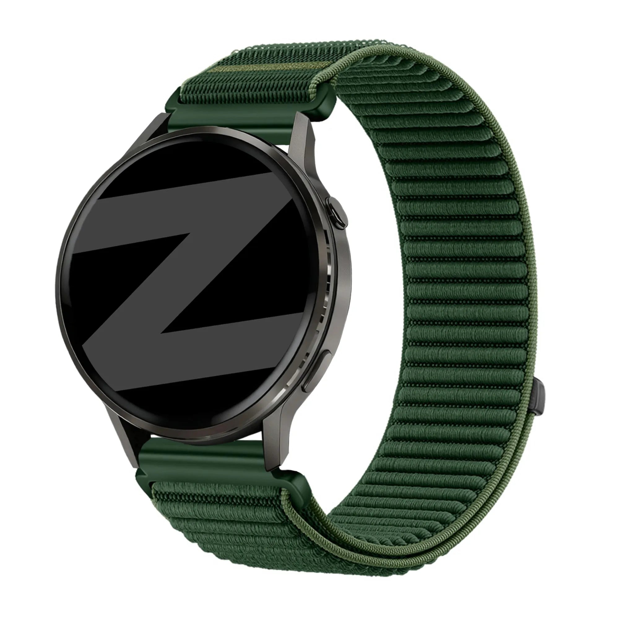 Bandz Bracelet nylon ondulé Garmin Vivoactive 4s (vert foncé)