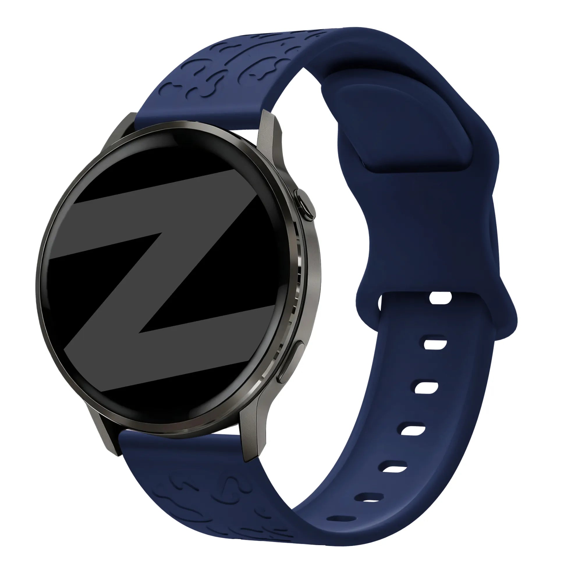Bandz Bracelet silicone 'Léopard' Garmin Forerunner 255s (bleu foncé)