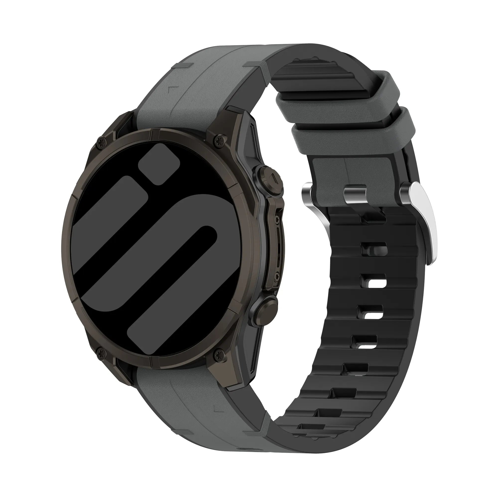 Bracelet cuir hybride Garmin Fenix 5x / 6x (gris)