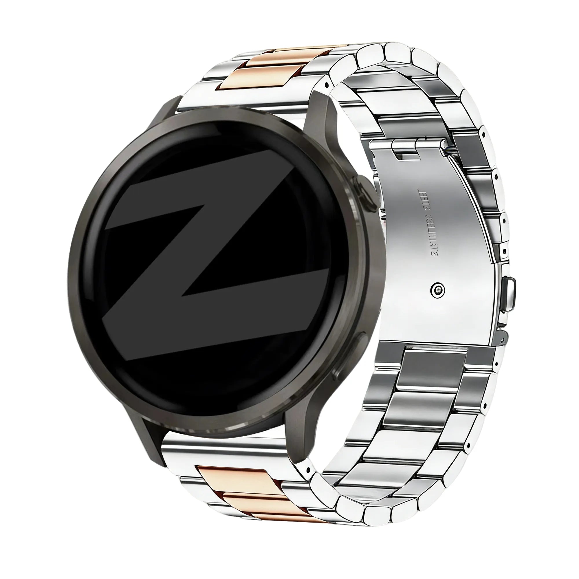 Bandz Bracelet acier 'Classic' Garmin Vivoactive 4s (argent/or rose)