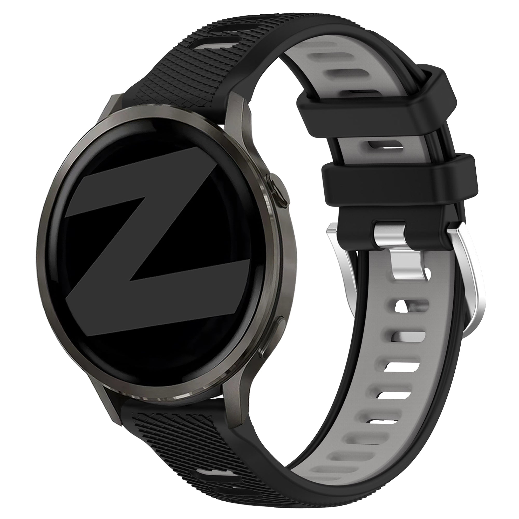 Bandz Bracelet sport avec boucle Garmin Vivoactive 4s (noir/gris)