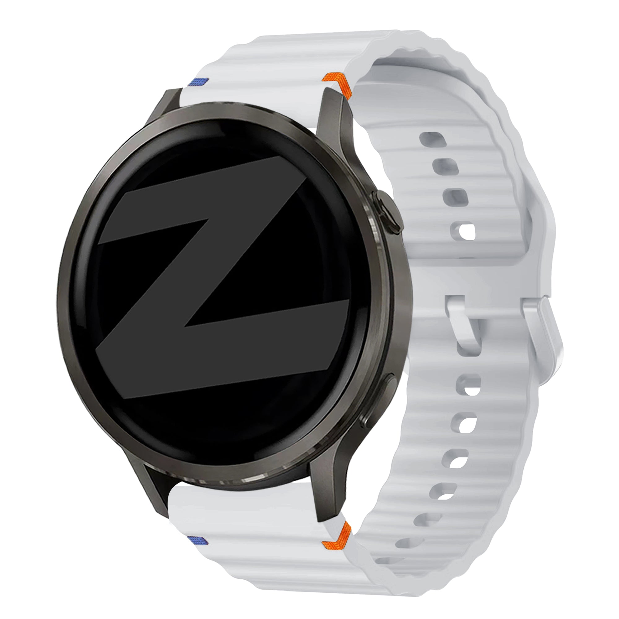 Bandz Bracelet silicone ondulé Garmin Venu 2 (gris clair)