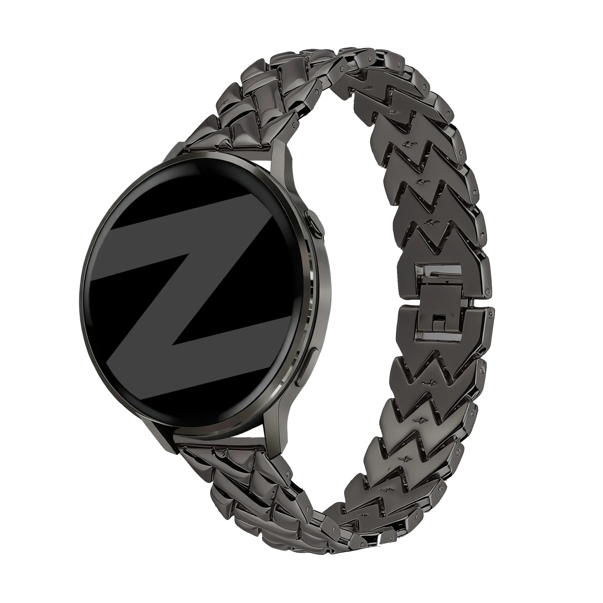 Bandz Bracelet metal 'V-Type' Garmin Vivoactive 4s (noir)