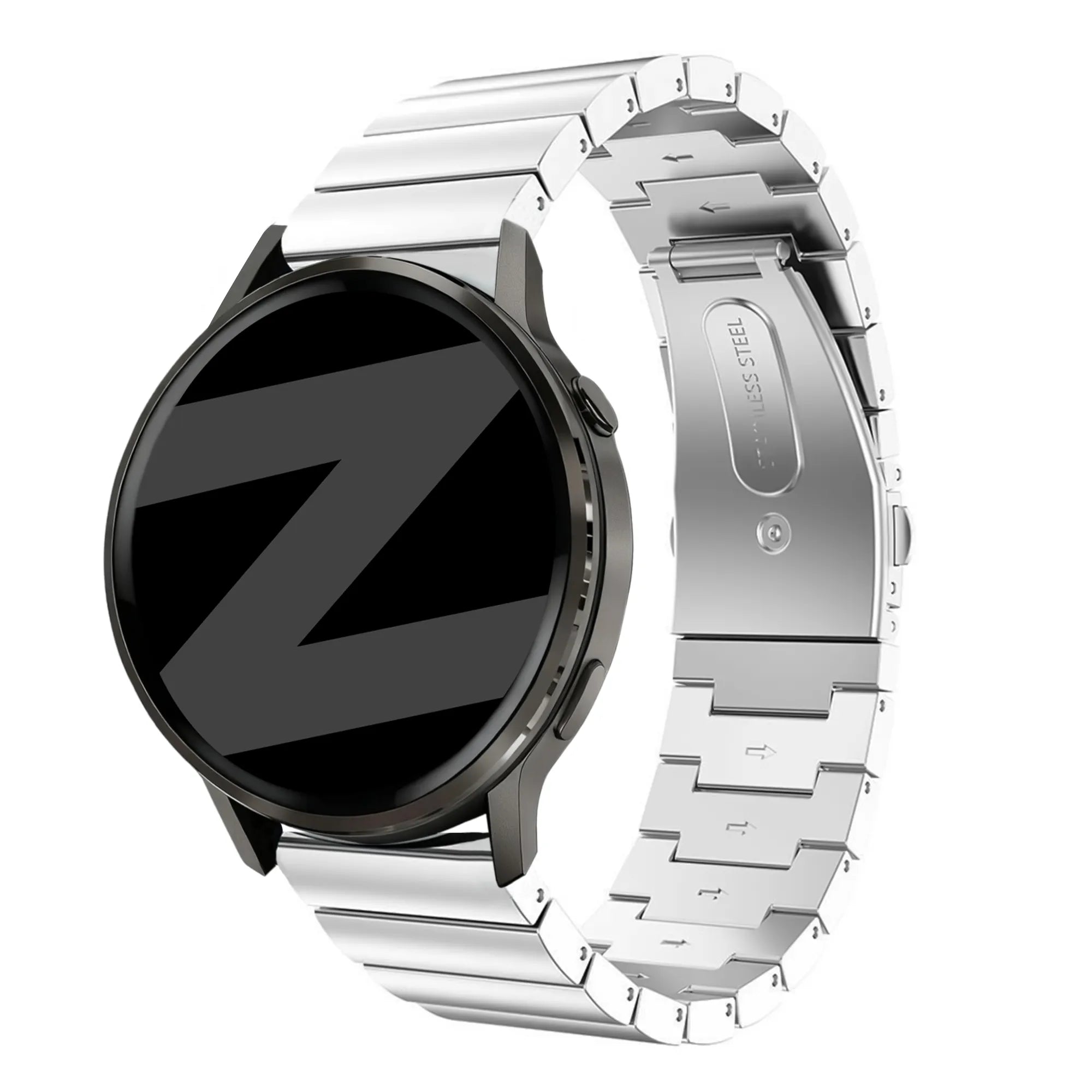 Bandz Bracelet acier 'One Bead' Garmin Forerunner 570 - 42mm (argent)