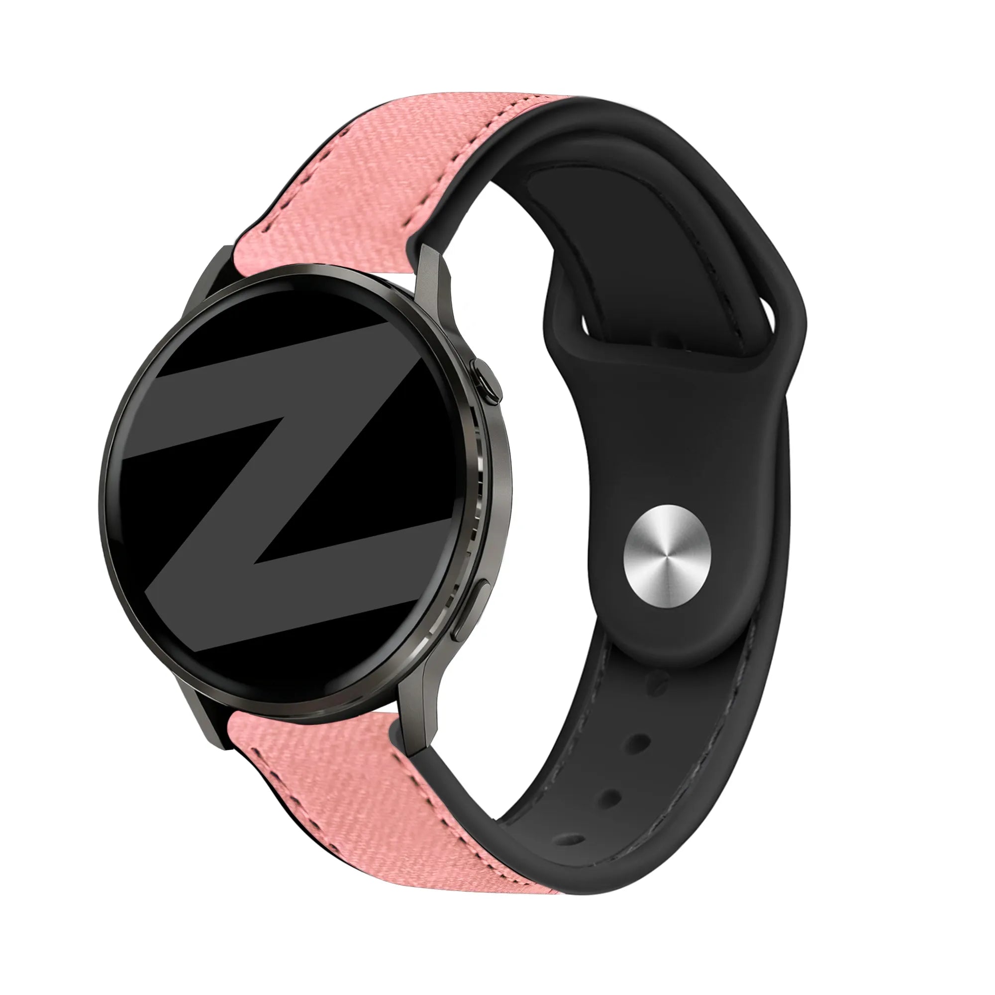 Bandz Bracelet cuir 'Hybrid' Garmin Forerunner 55 (rose)