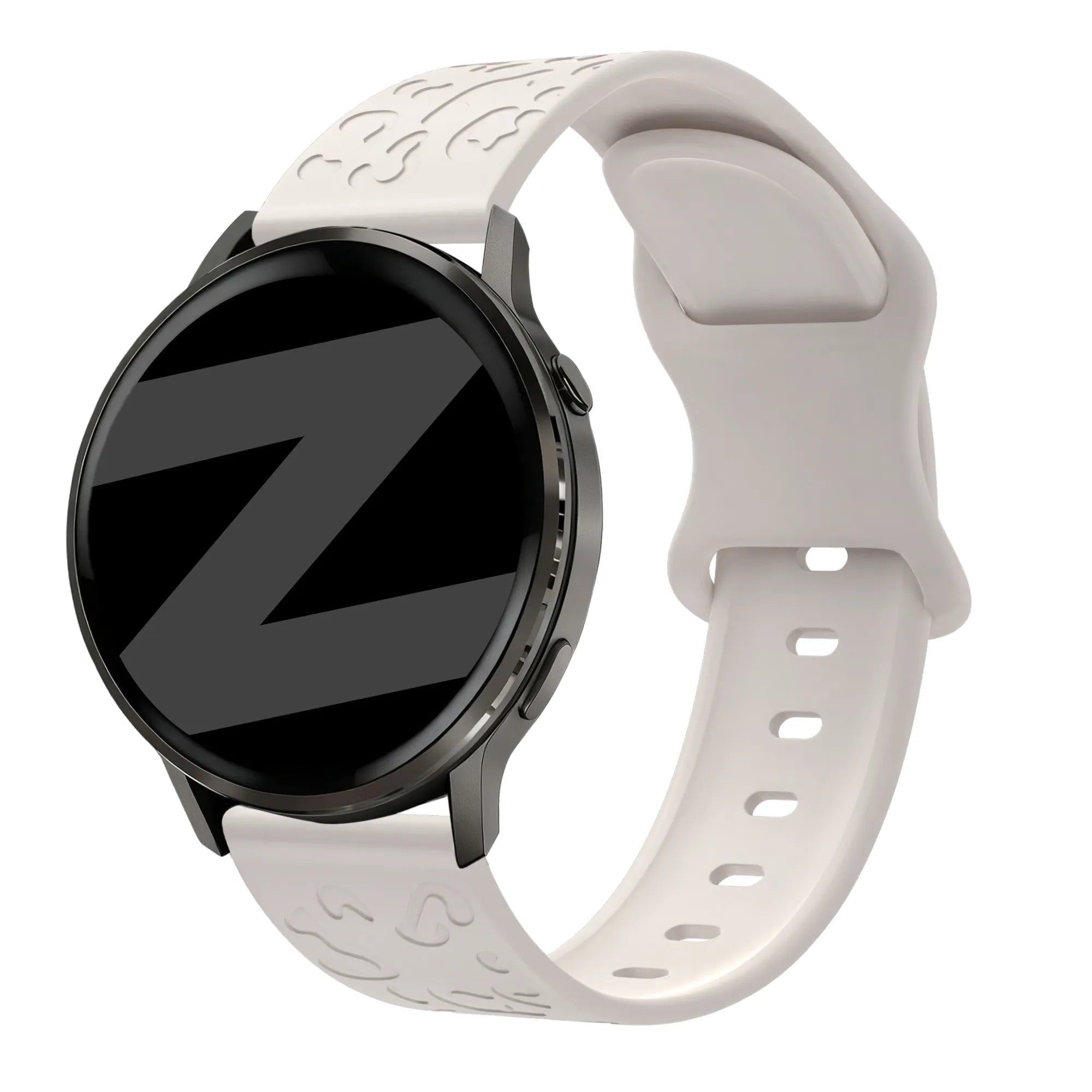 Bandz Bracelet silicone 'Léopard' Garmin Vivoactive 4s (lumière stellaire)