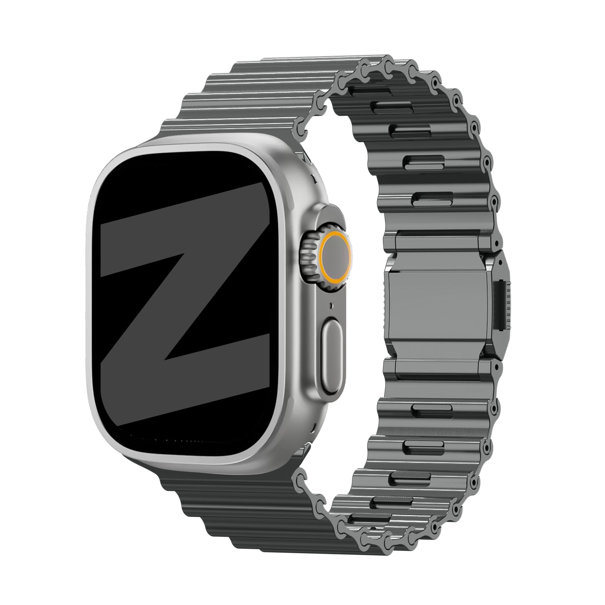 Bandz Bracelet acier 'Ocean' Apple Watch Ultra (gris titane)