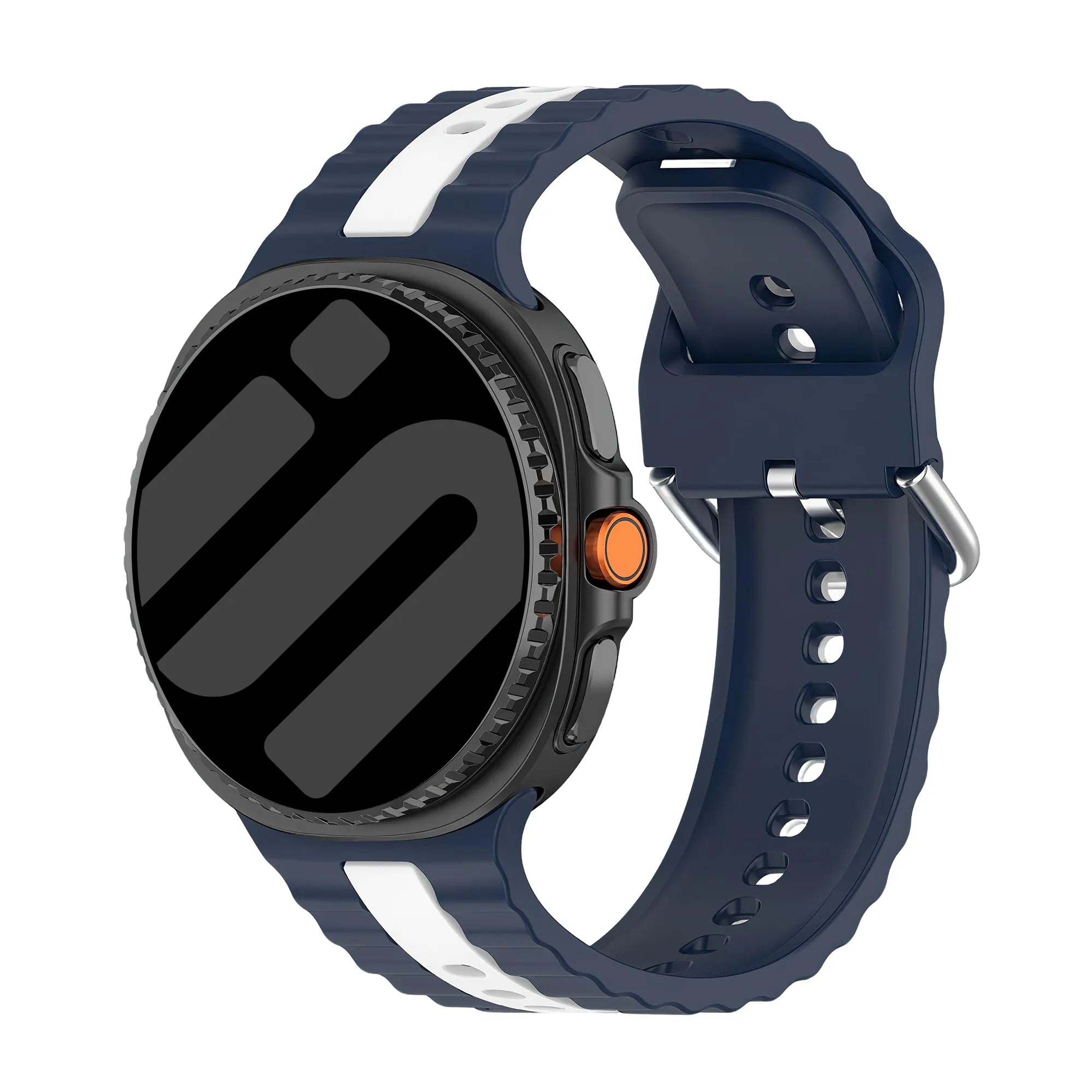 Bracelet sport duo Samsung Galaxy Watch 8 Classic (bleu/blanc)