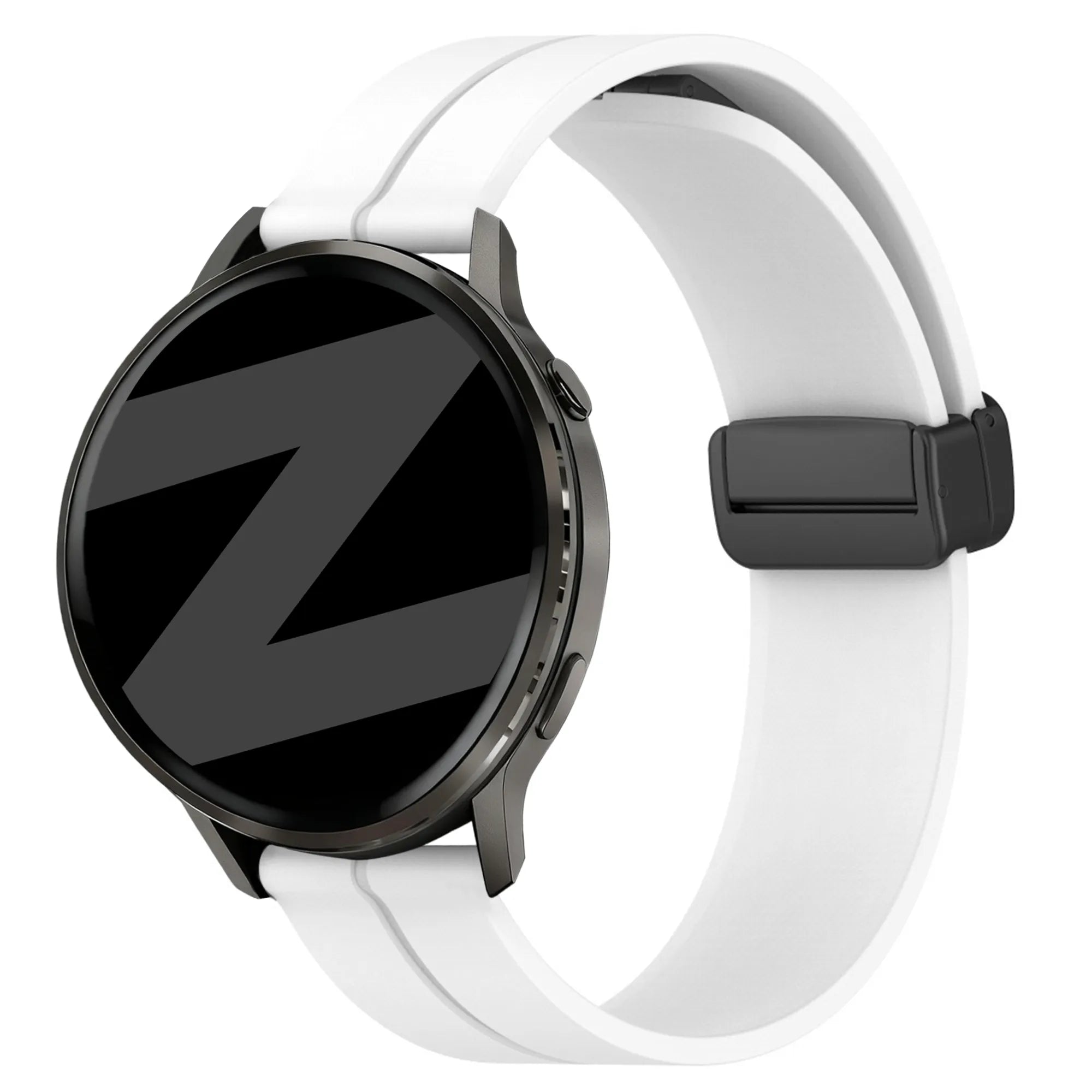 Bandz Bracelet silicone avec boucle en D Garmin Vivomove 3 (blanc)