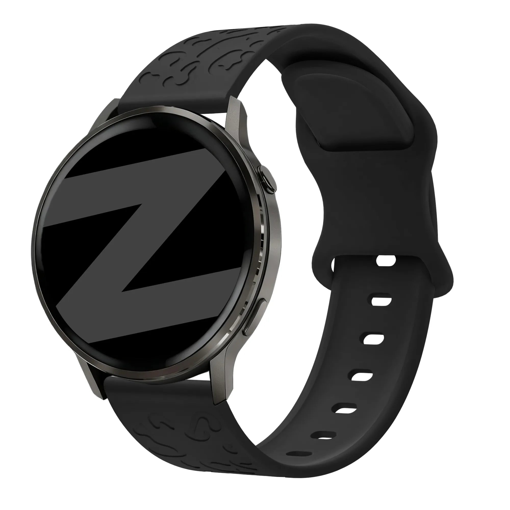 Bandz Bracelet silicone 'Léopard' Garmin Vivomove Sport (noir)
