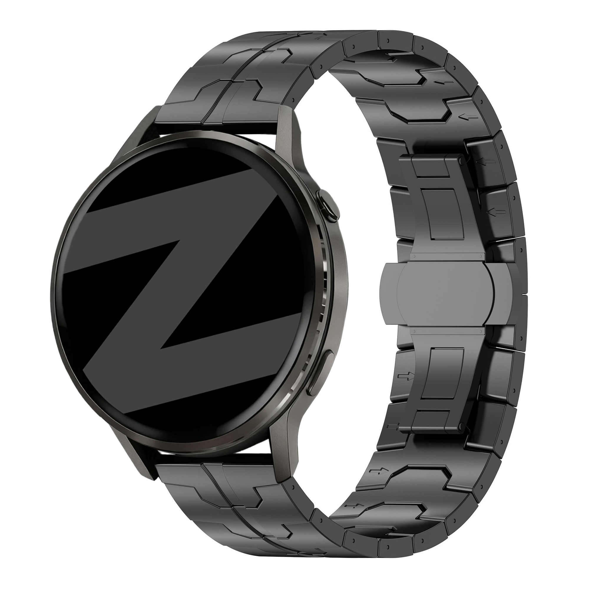 Bandz Bracelet acier 'Iron' Garmin Forerunner 255 (noir)