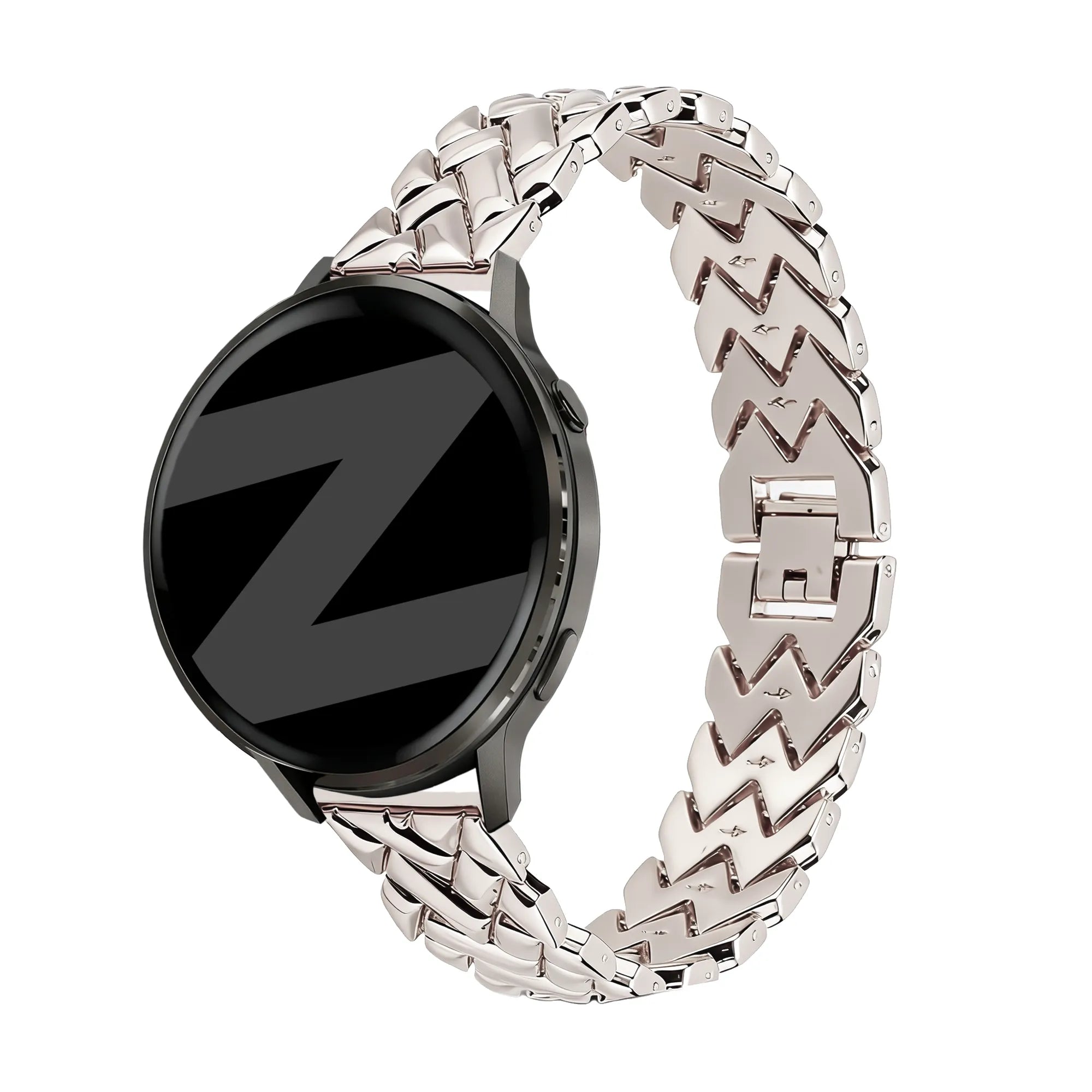 Bandz Bracelet metal 'V-Type' Garmin Vivoactive 4s (lumière stellaire)