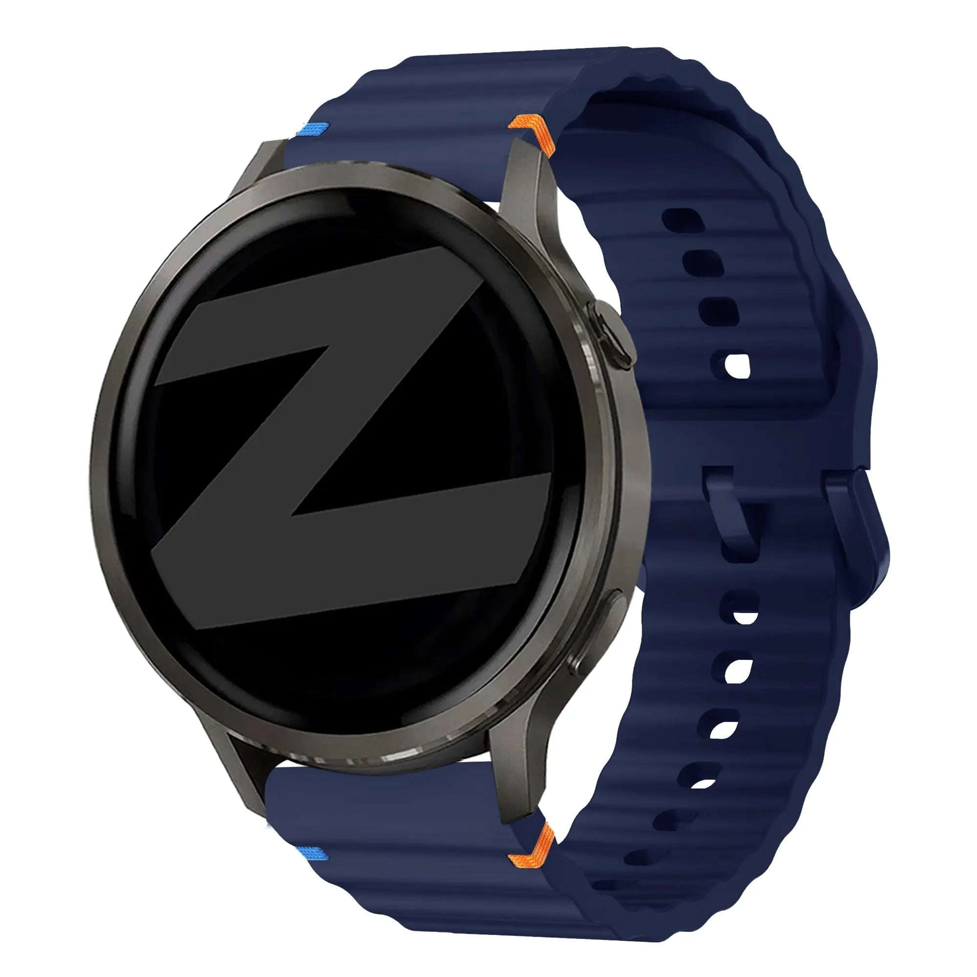 Bandz Garmin Forerunner 265s Silicone Strap 'Wave' (Dark Blue)