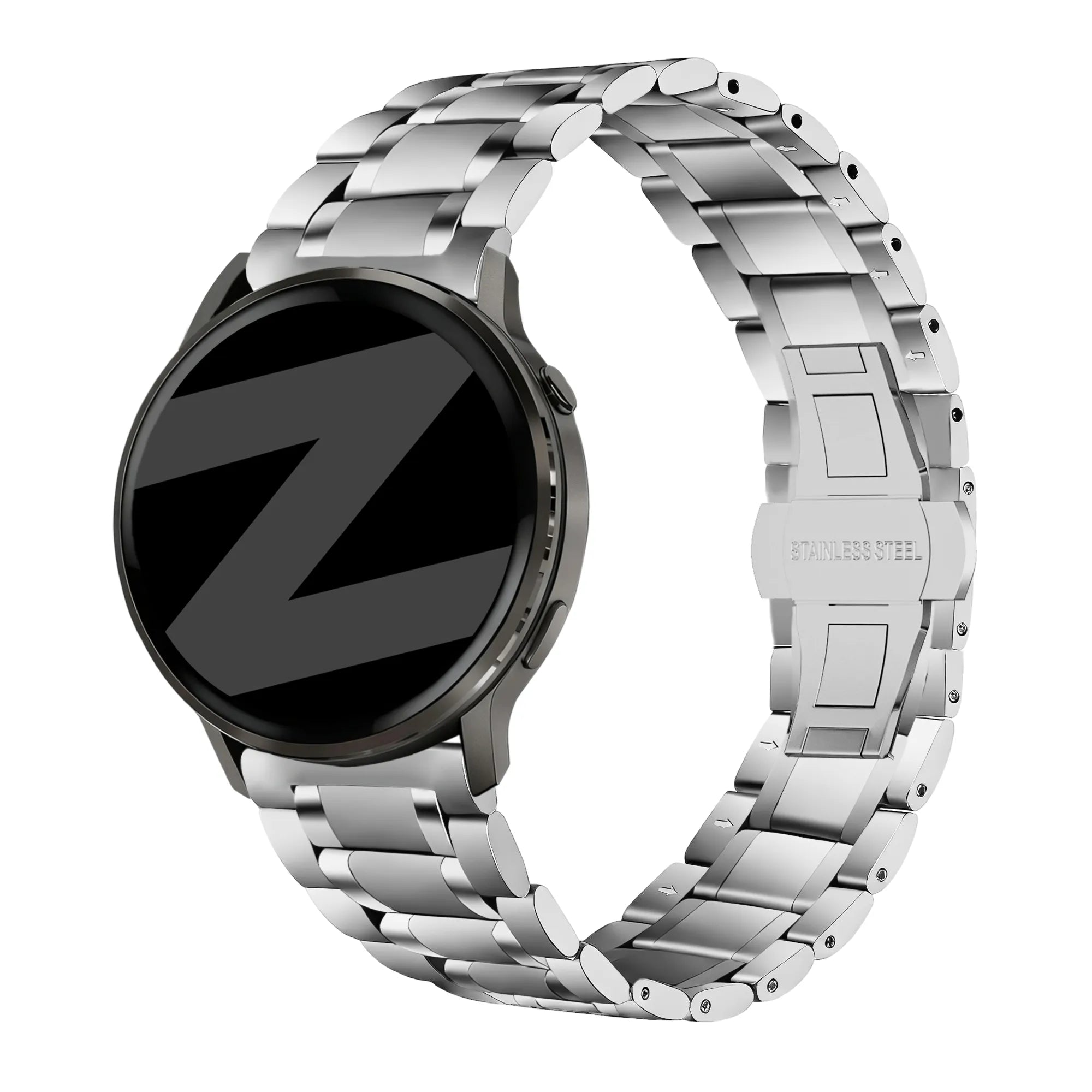 Bandz Garmin Venu SQ Steel Link Strap 'Deluxe' (Silver)