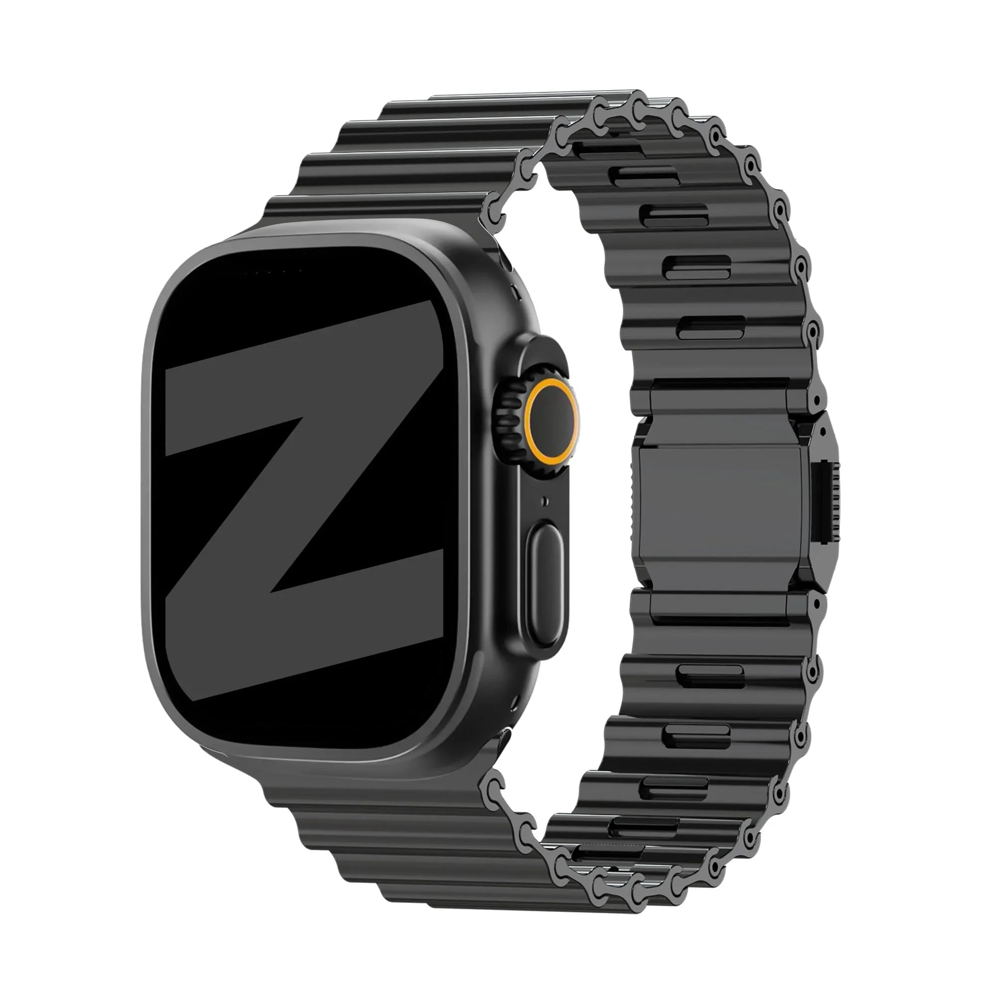 Bandz Bracelet acier 'Ocean' Apple Watch Premium (noir)