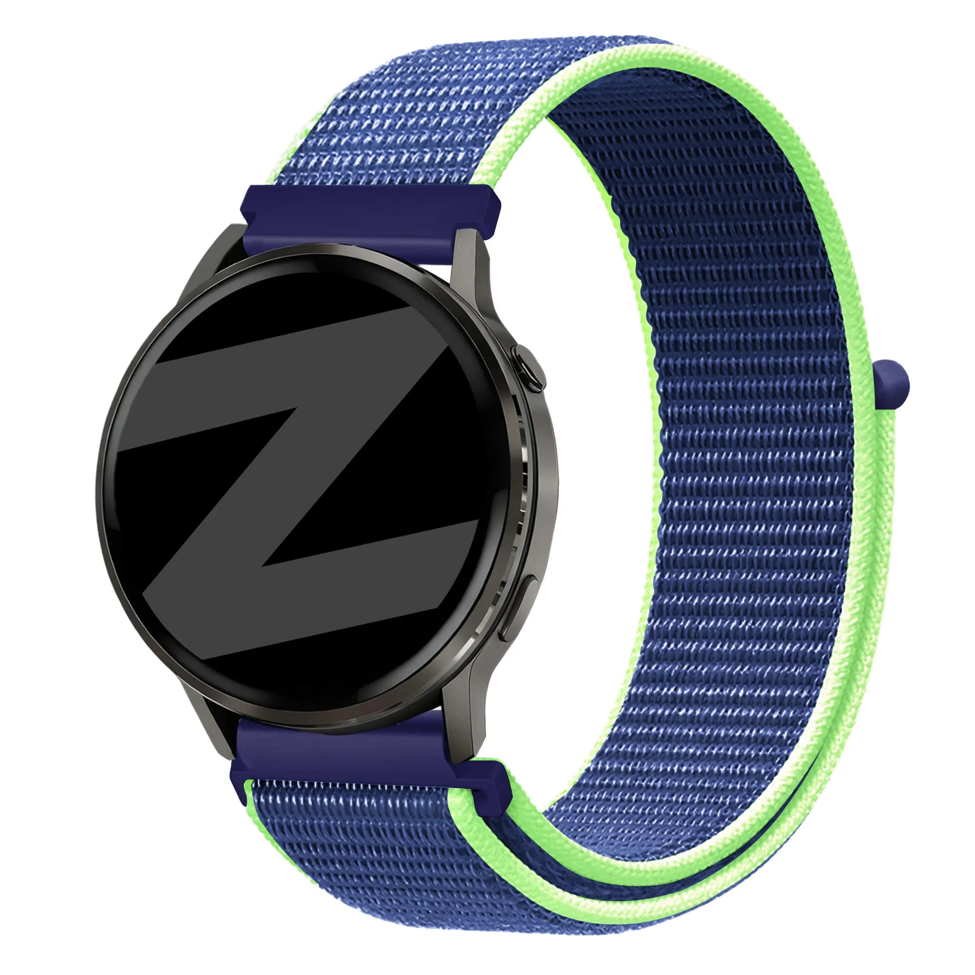 Bandz Bracelet nylon Garmin Vivoactive 4s (bleu/lime)