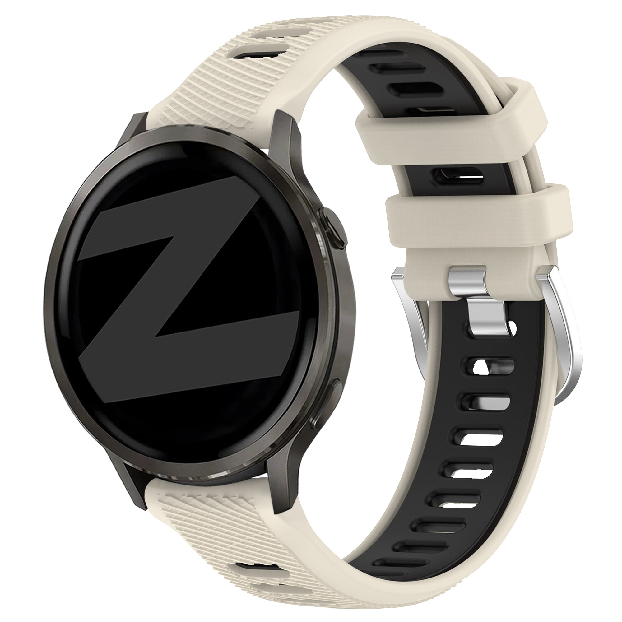 Bandz Bracelet sport avec boucle Garmin Vivoactive 4s (lumière stellaire/noir)