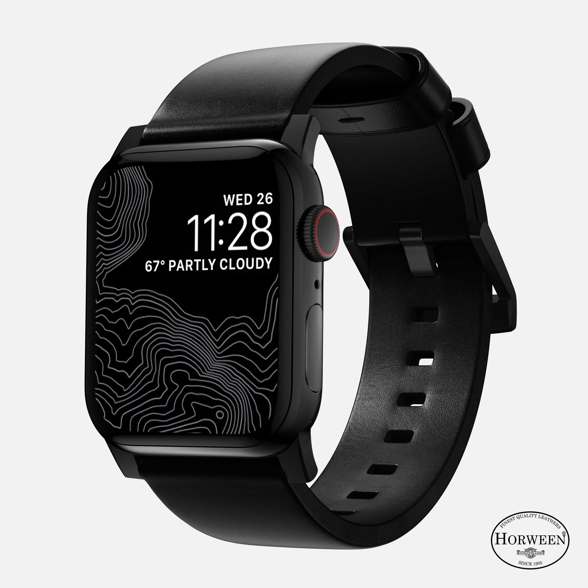 Nomad Bracelet cuir moderna Apple Watch (noir)