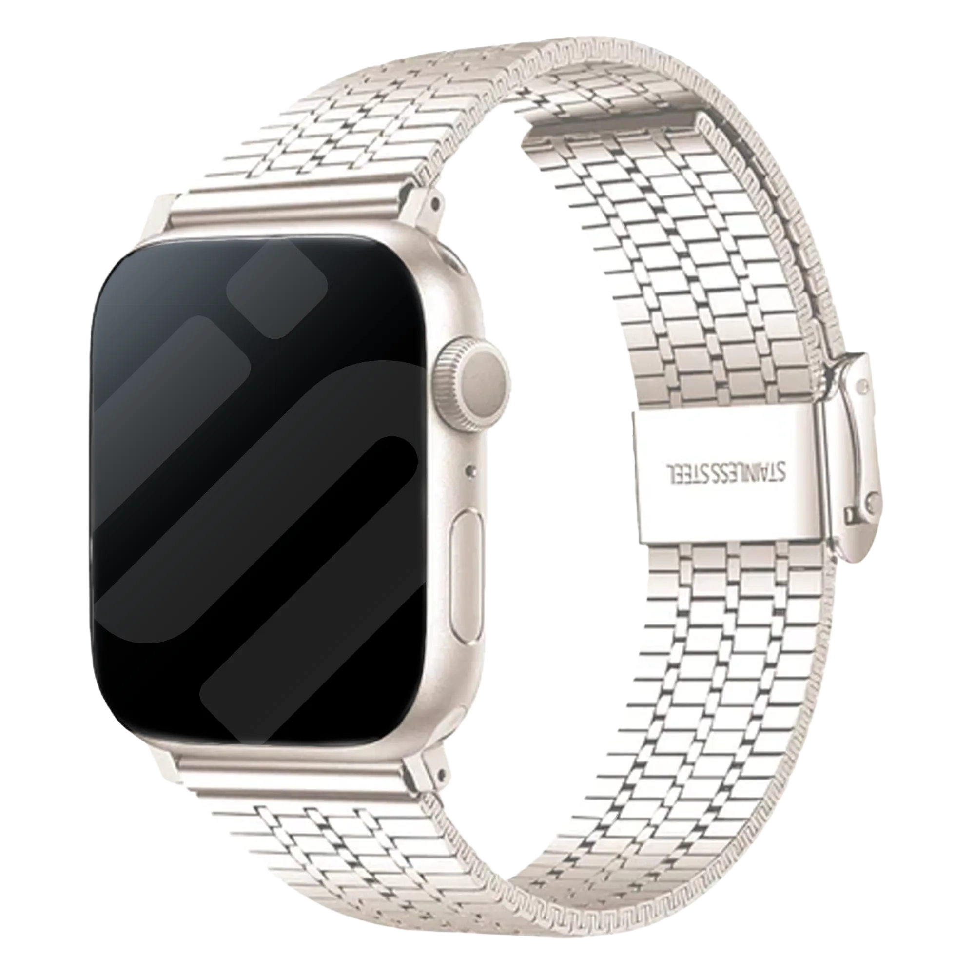 Bracelet acier inoxydable Apple Watch (lumière stellaire)